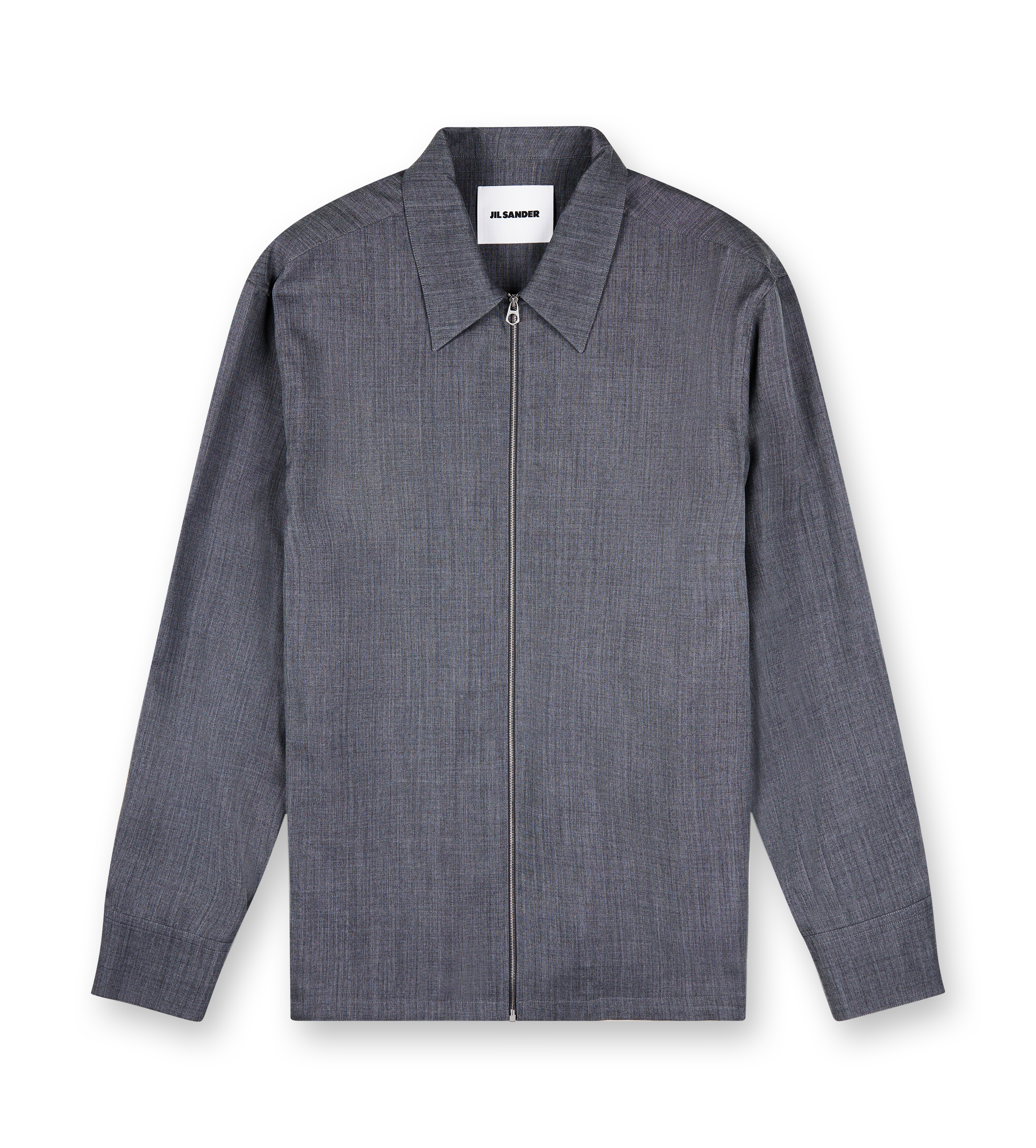 Zip-Up Shirt Grey