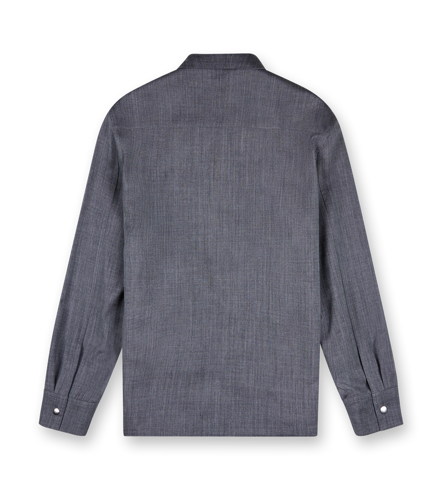 Zip-Up Shirt Grey