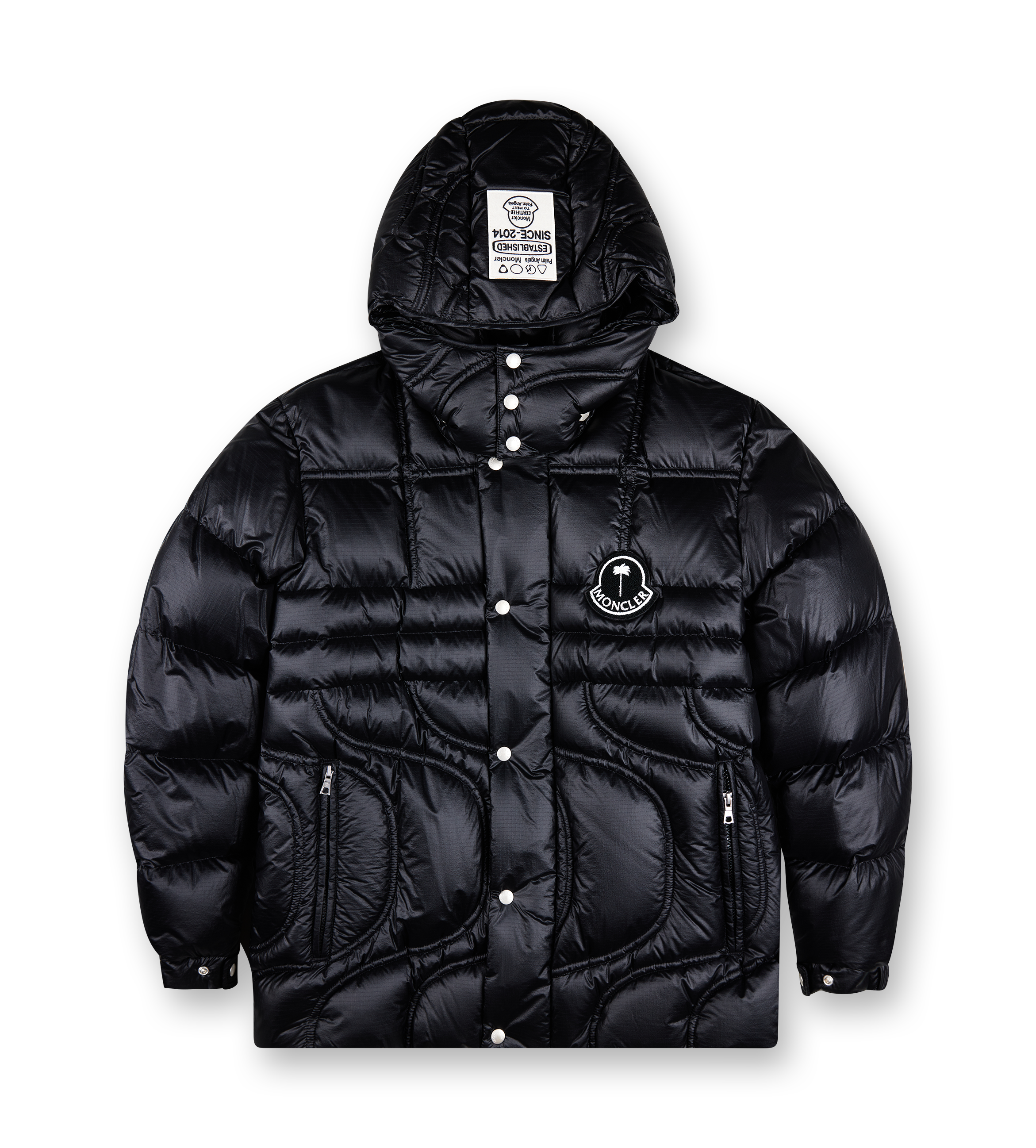 Moncler x Palm Angels Cherith Hooded Short Down Jacket Black