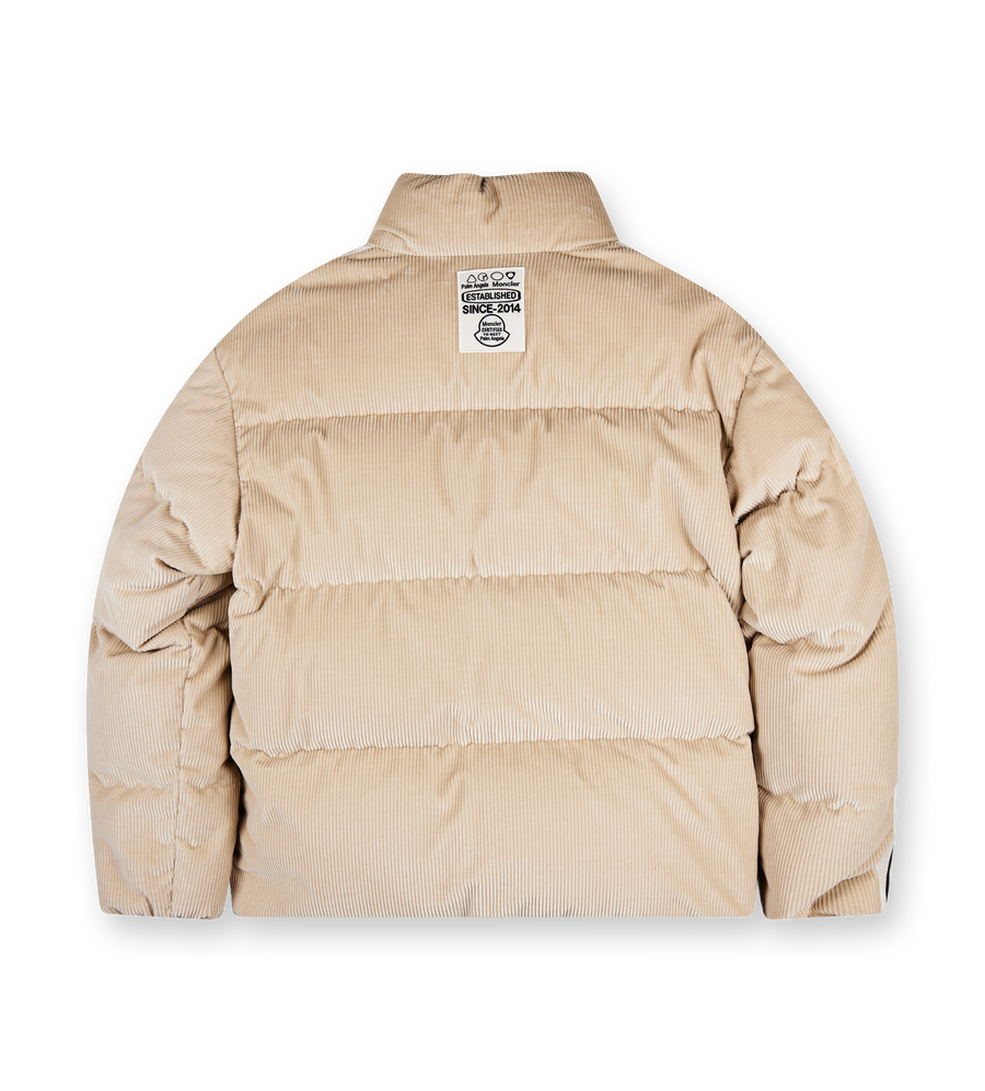 Moncler x Palm Angels Abrolhos Corduroy Short Down Jacket Beige