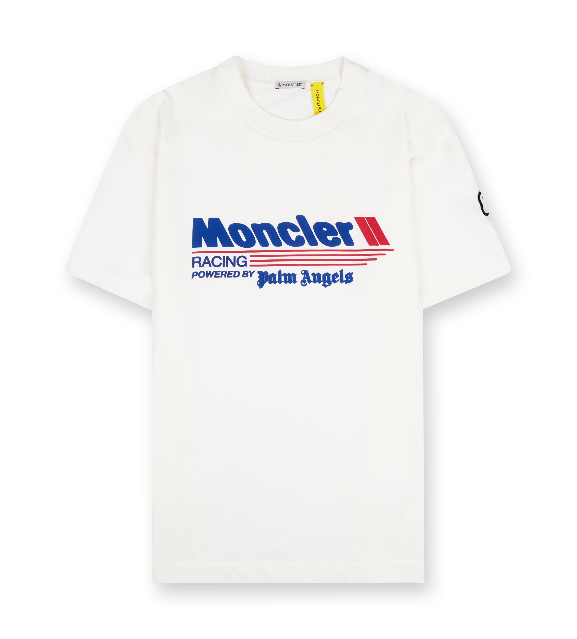 Moncler x Palm Angels Racing Logo Cotton T-shirt White