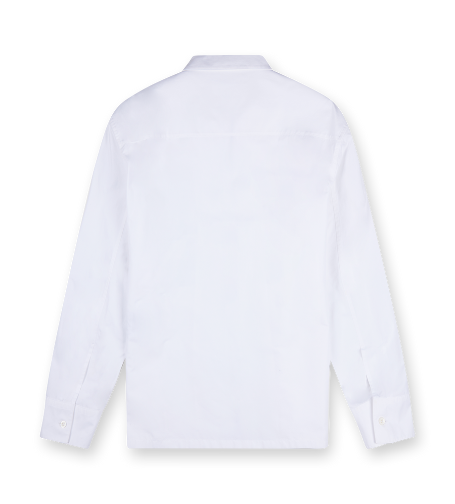 Cotton Zip-Up Shirt White