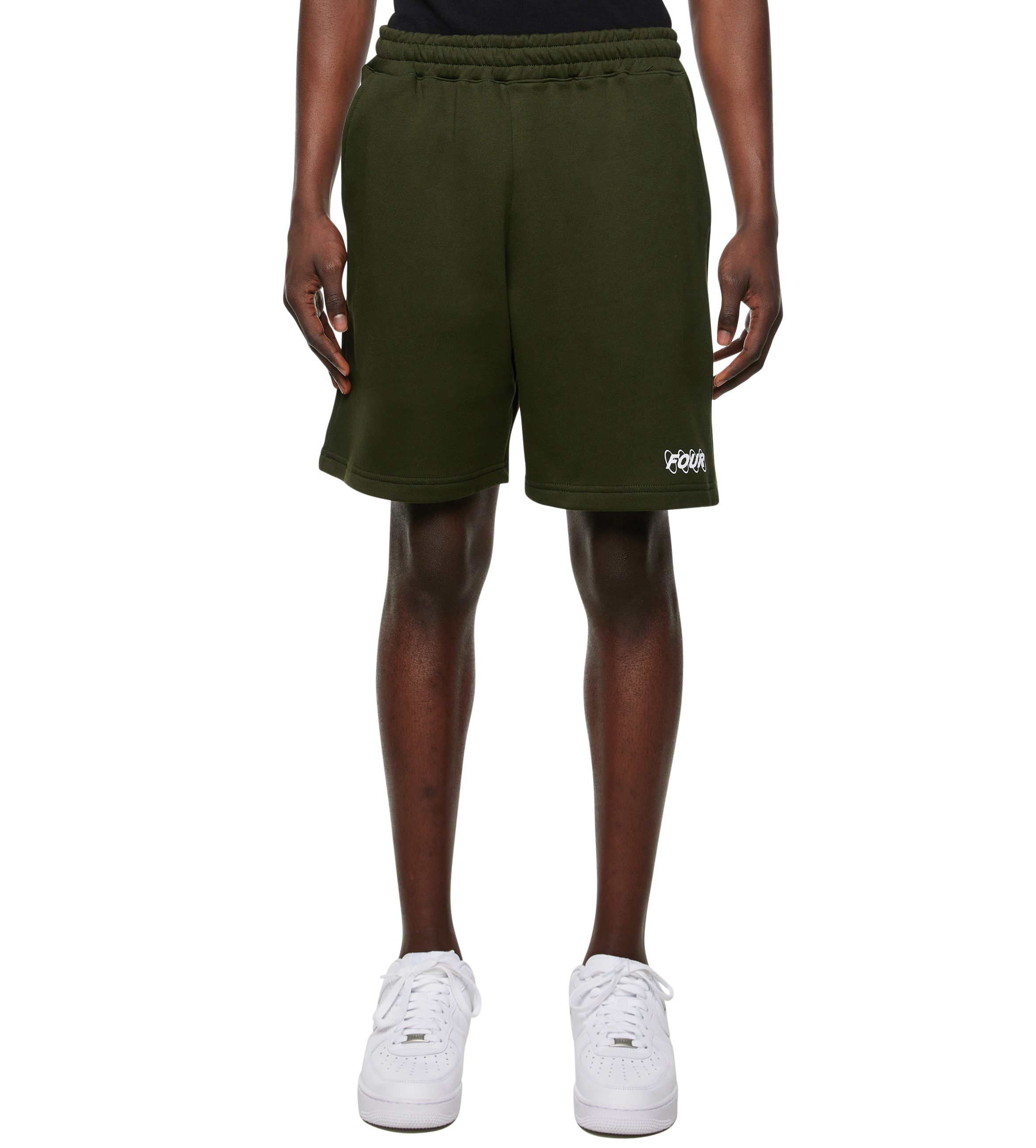 Circles Logo Shorts Army Green