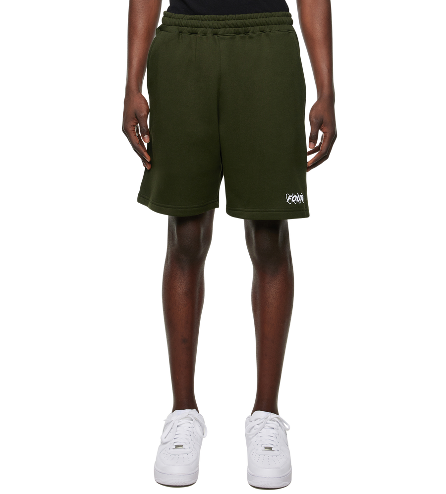 Circles Logo Shorts Army Green