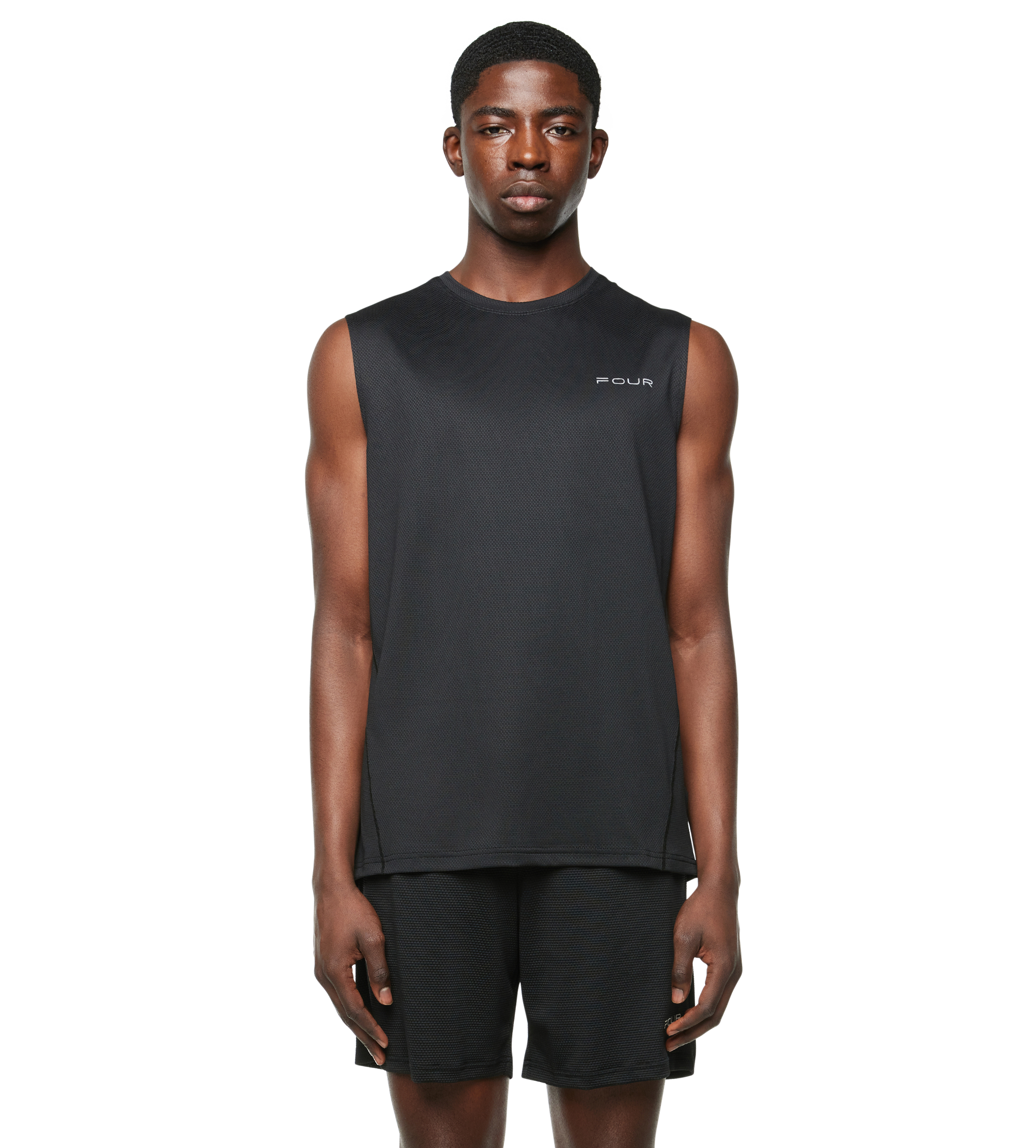 Sportswear Reflective Tank top Black