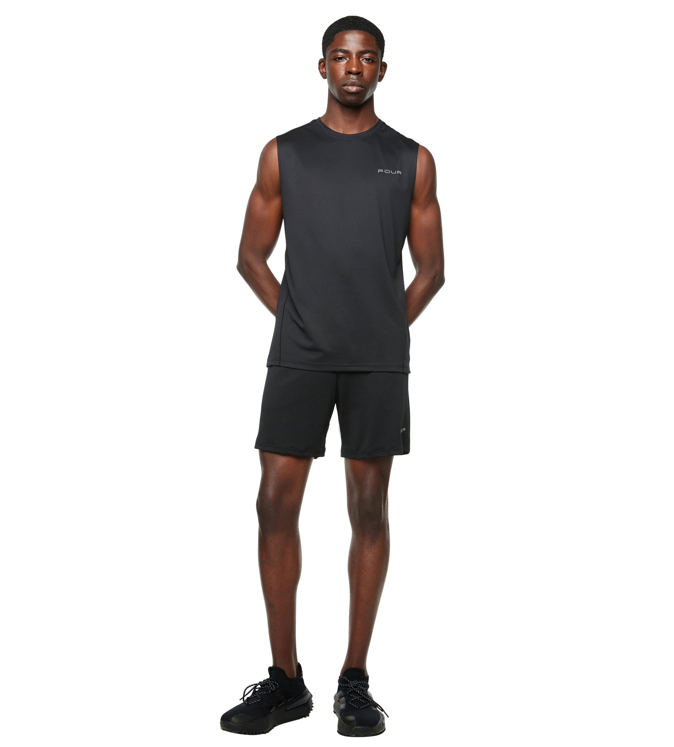 Sportswear Reflective Tank top Black