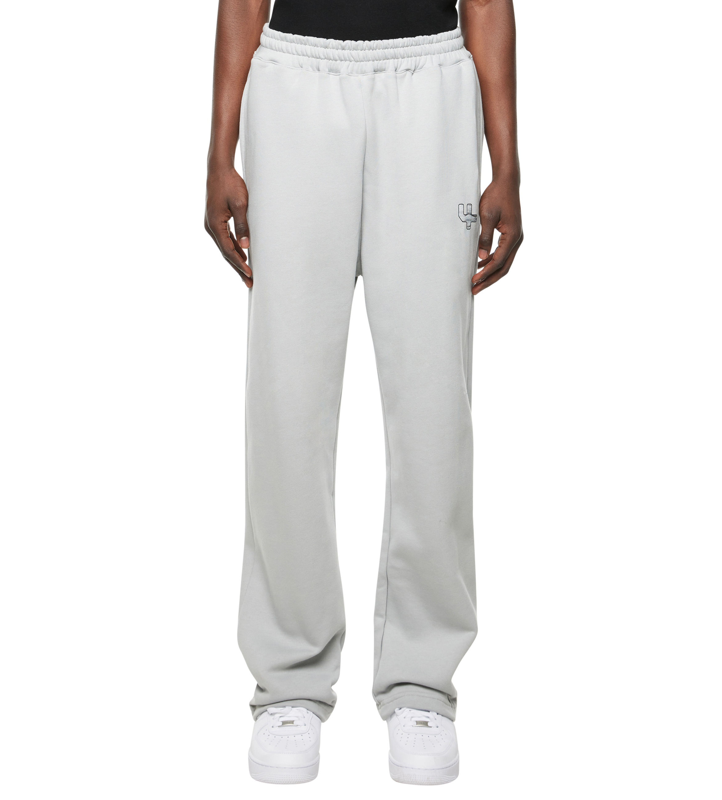 Outline Logo Straight Leg Pants High Rise