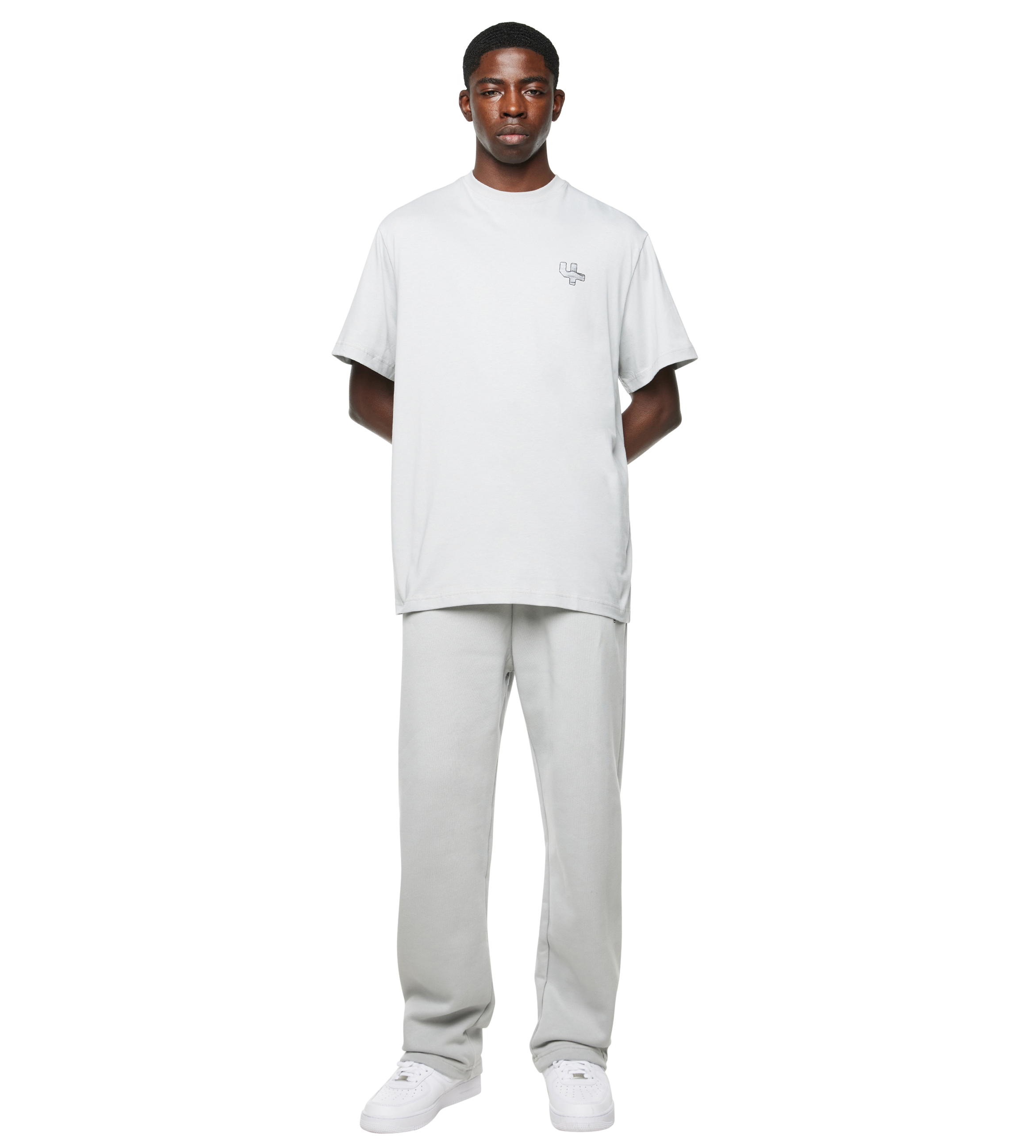 Outline Logo Straight Leg Pants High Rise