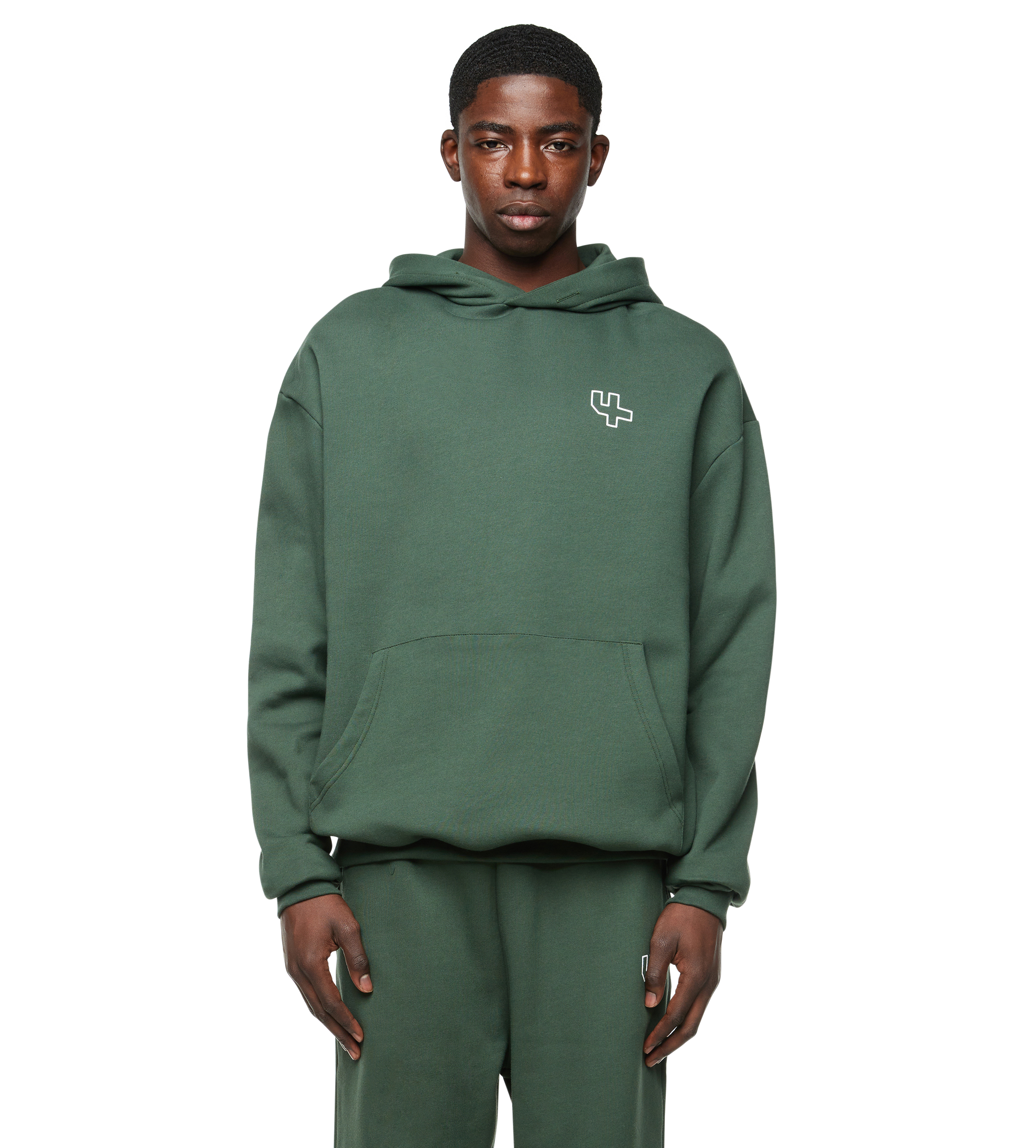 Outline Logo Hoodie Deep Forest