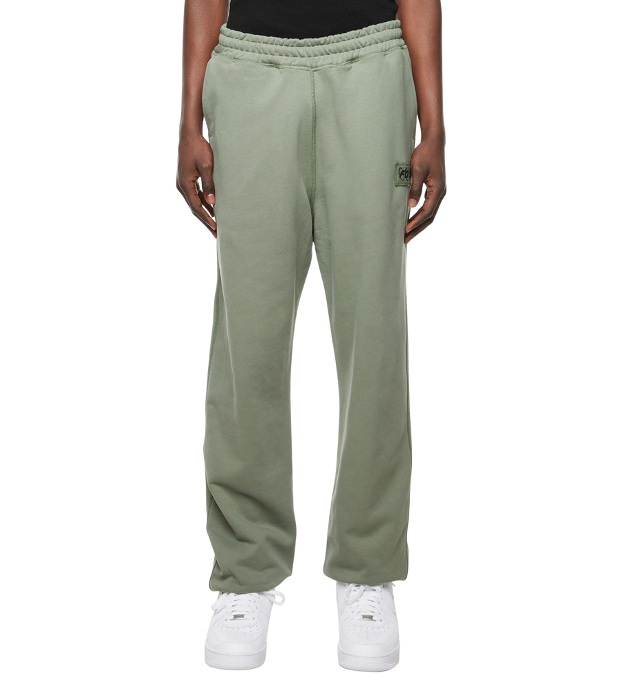 Inside Out Wide Leg Cuffed Pants Agave Green