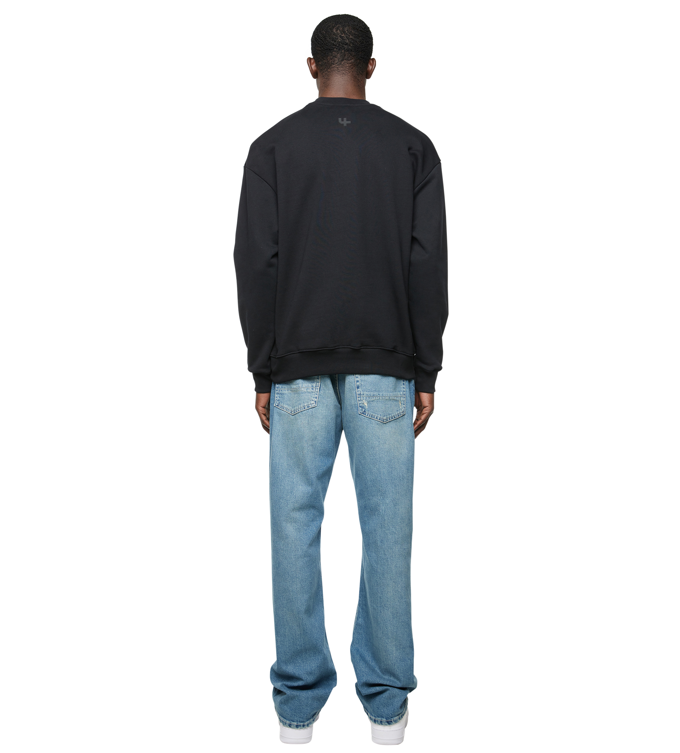 4 Patch Regular Crewneck Black