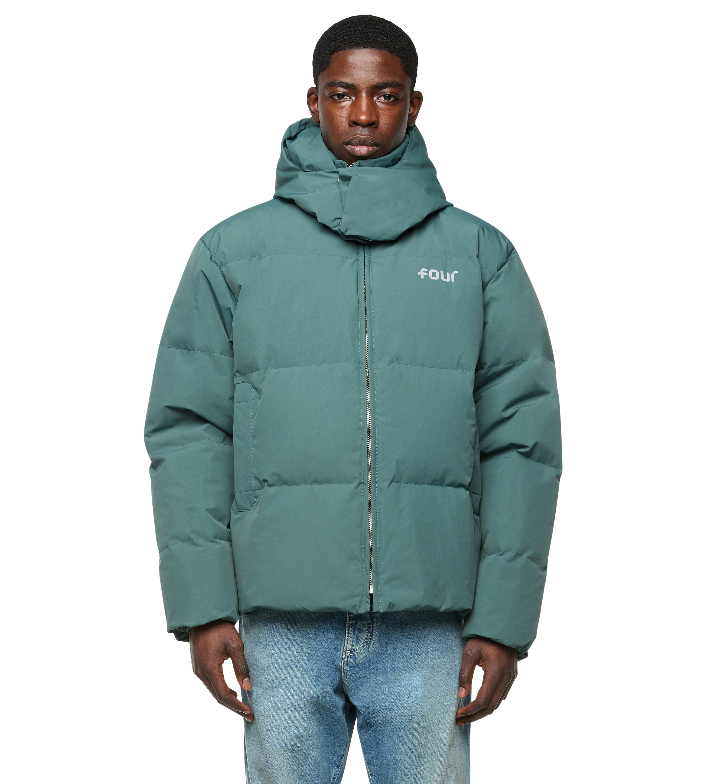 Logo Puffer Jacket Agave Green