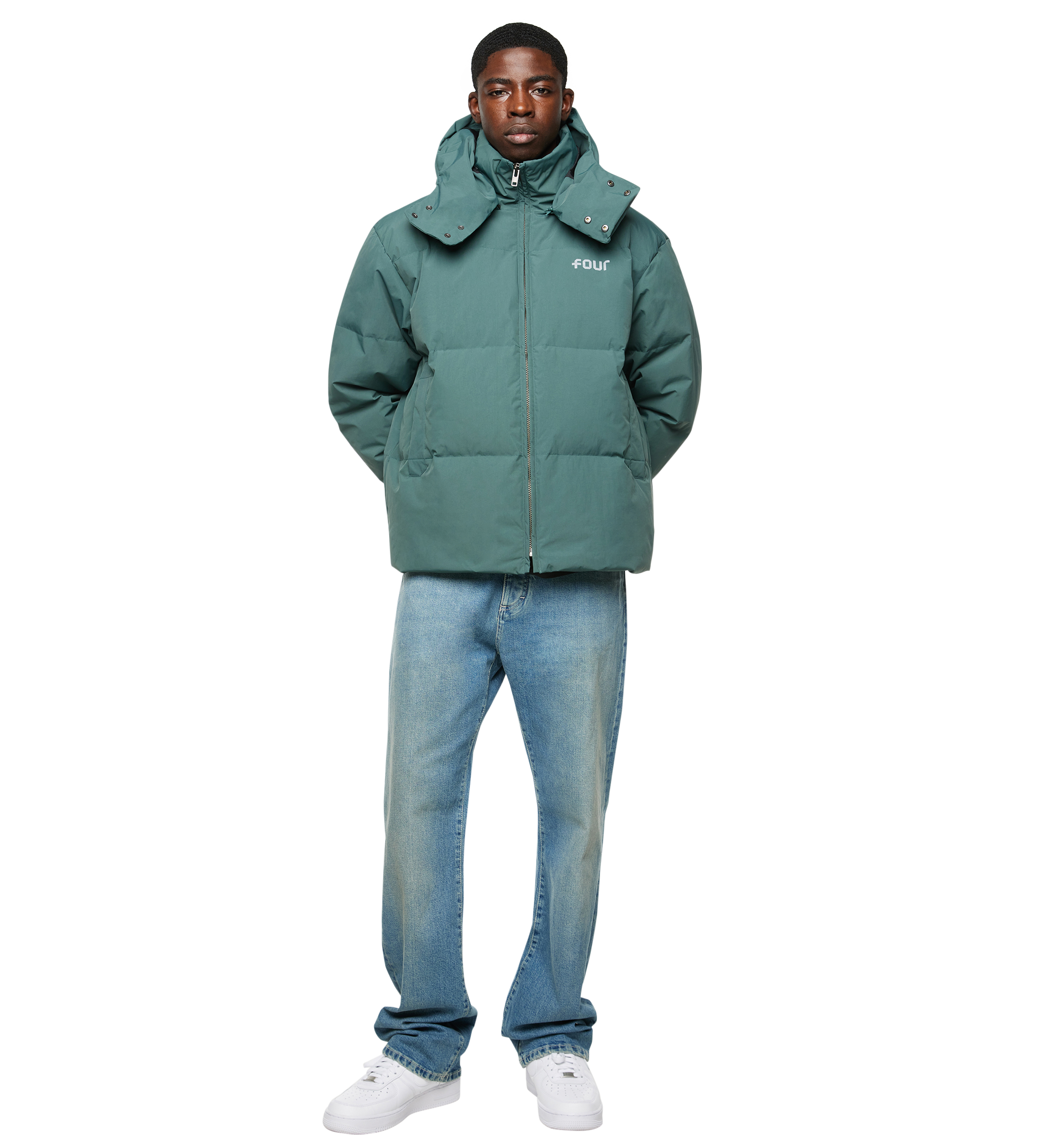 Logo Puffer Jacket Agave Green