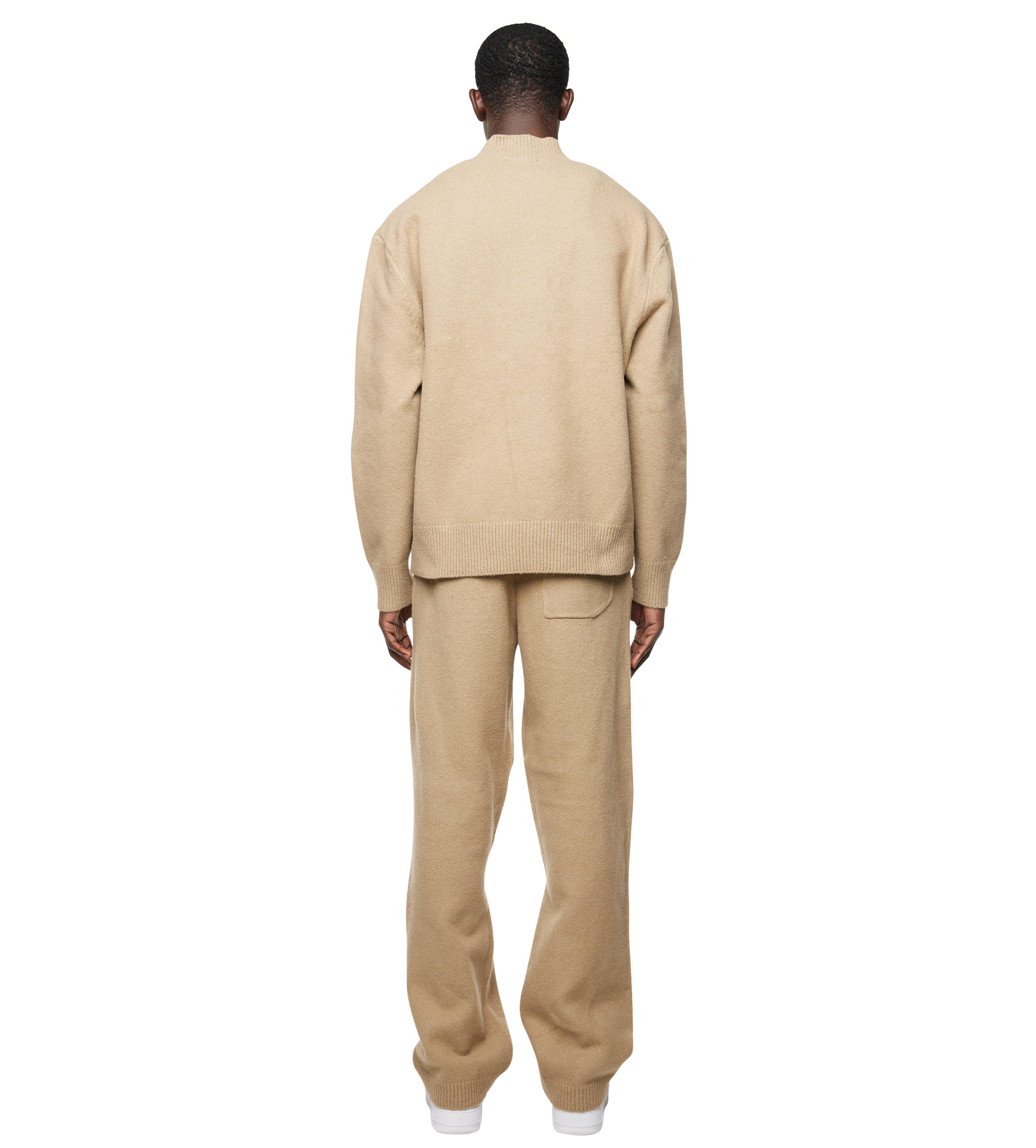 Knitted Crewneck Trench Coat