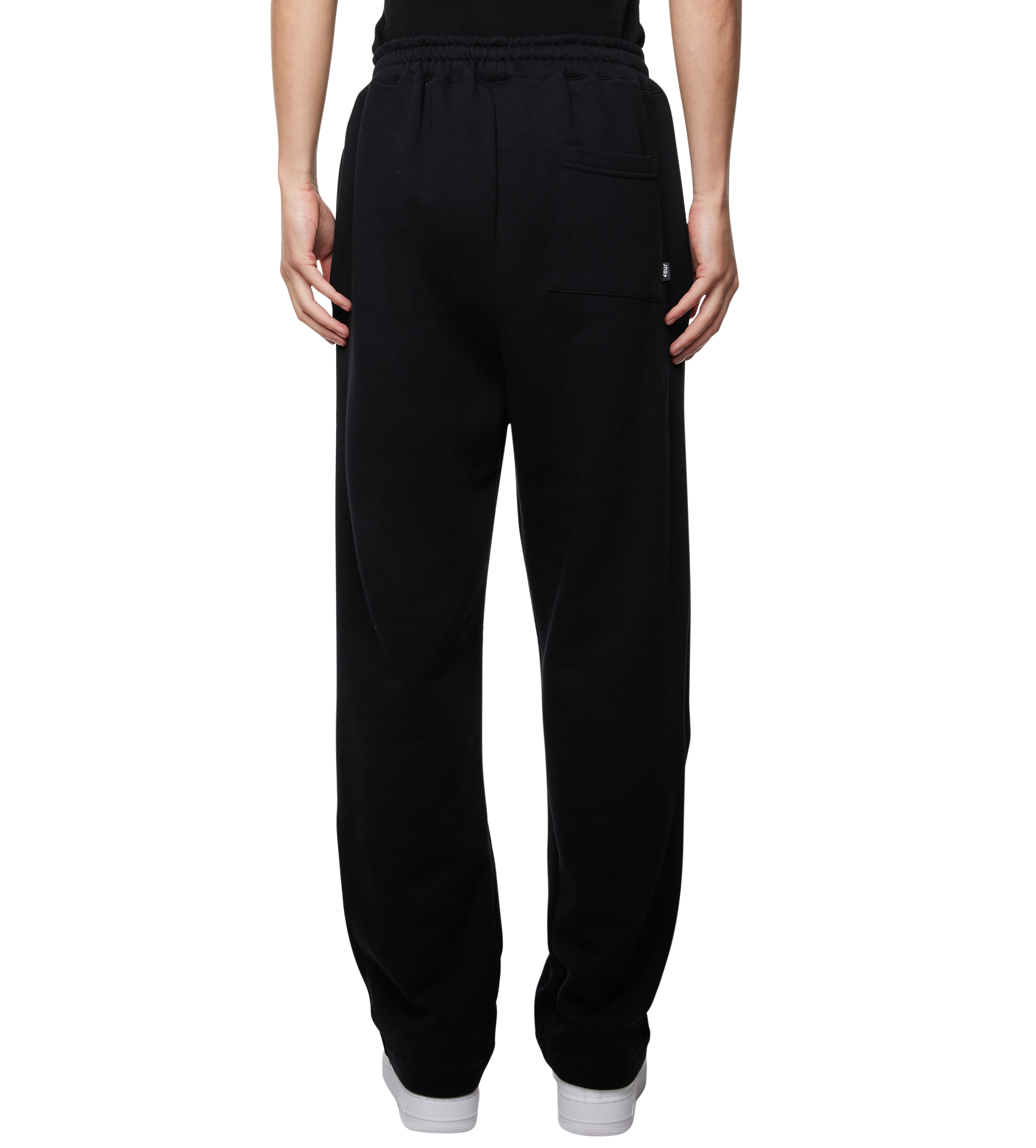 Outline Logo Straight Leg Pants Black