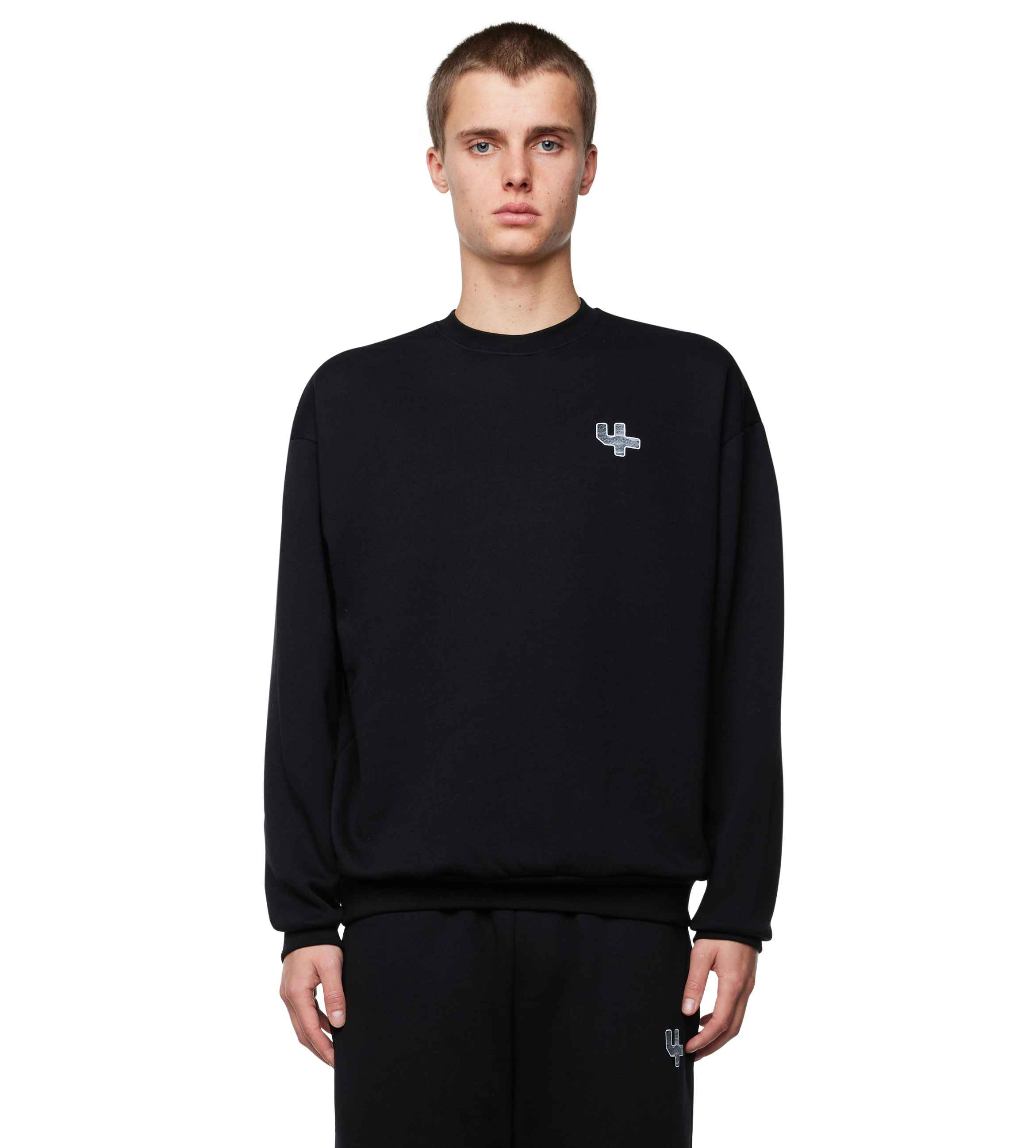 Outline Logo Crewneck Black