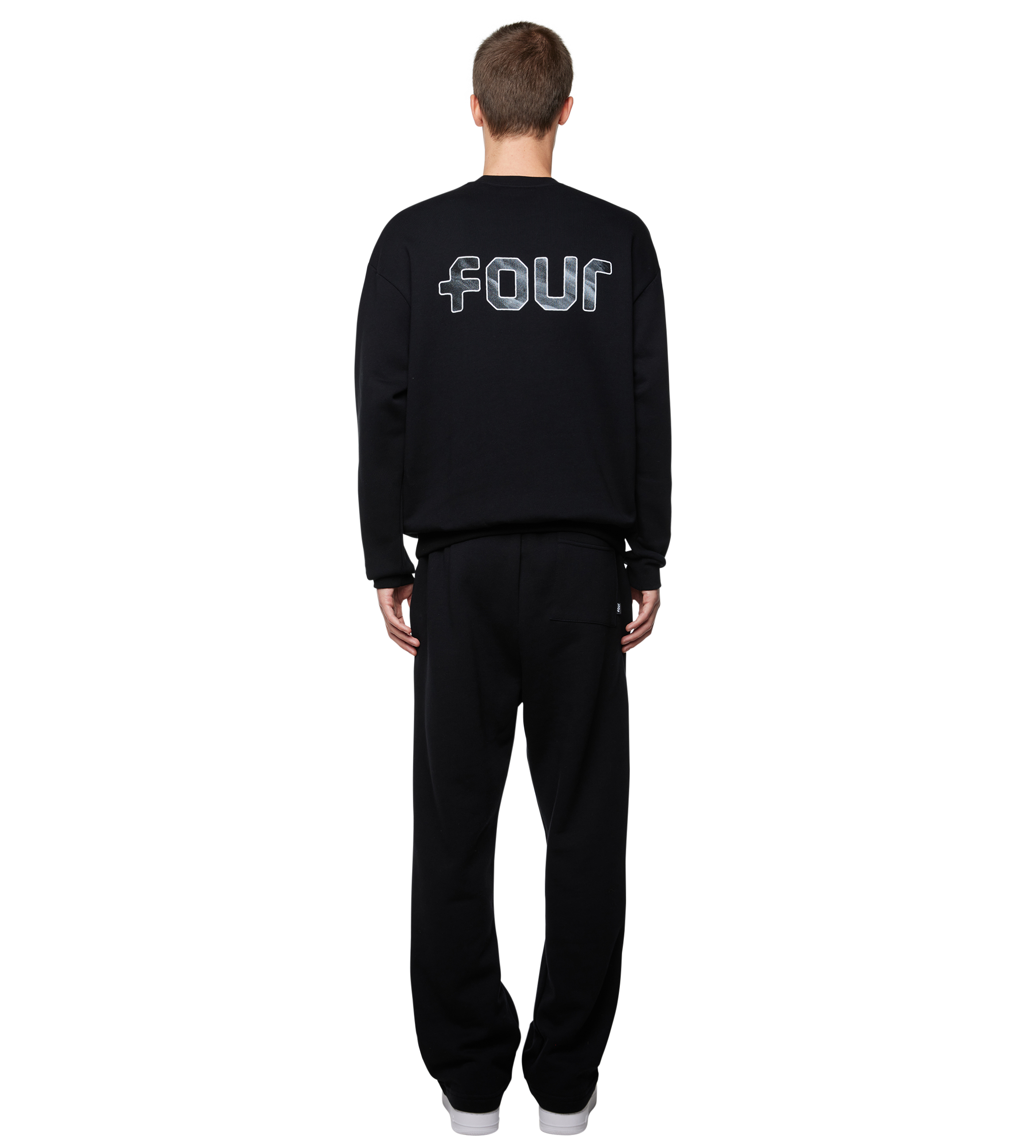 Outline Logo Crewneck Black