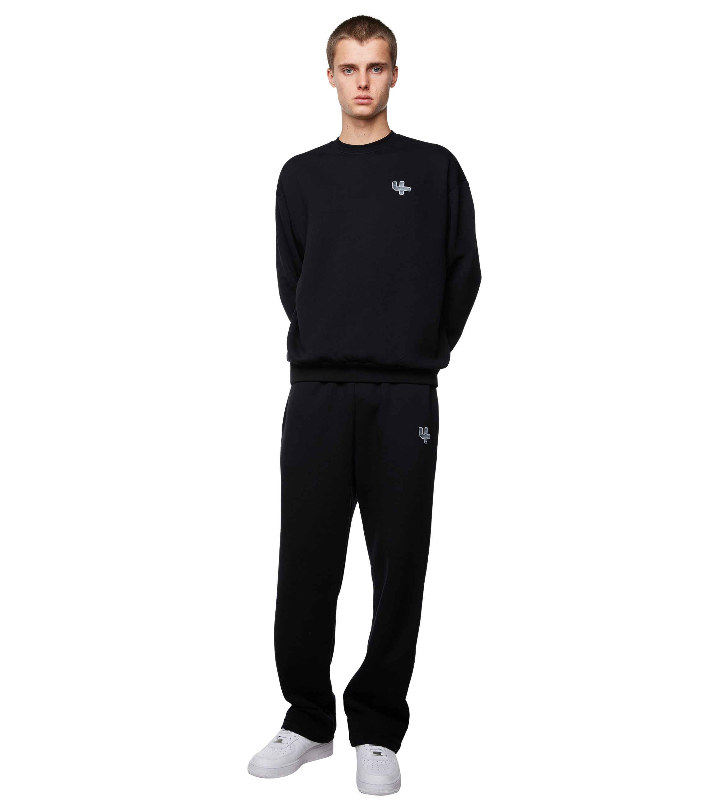 Outline Logo Crewneck Black