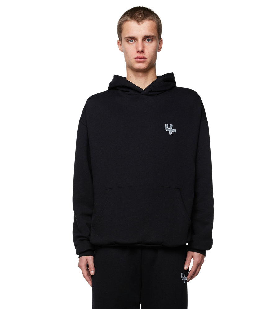 Outline Logo Hoodie Black