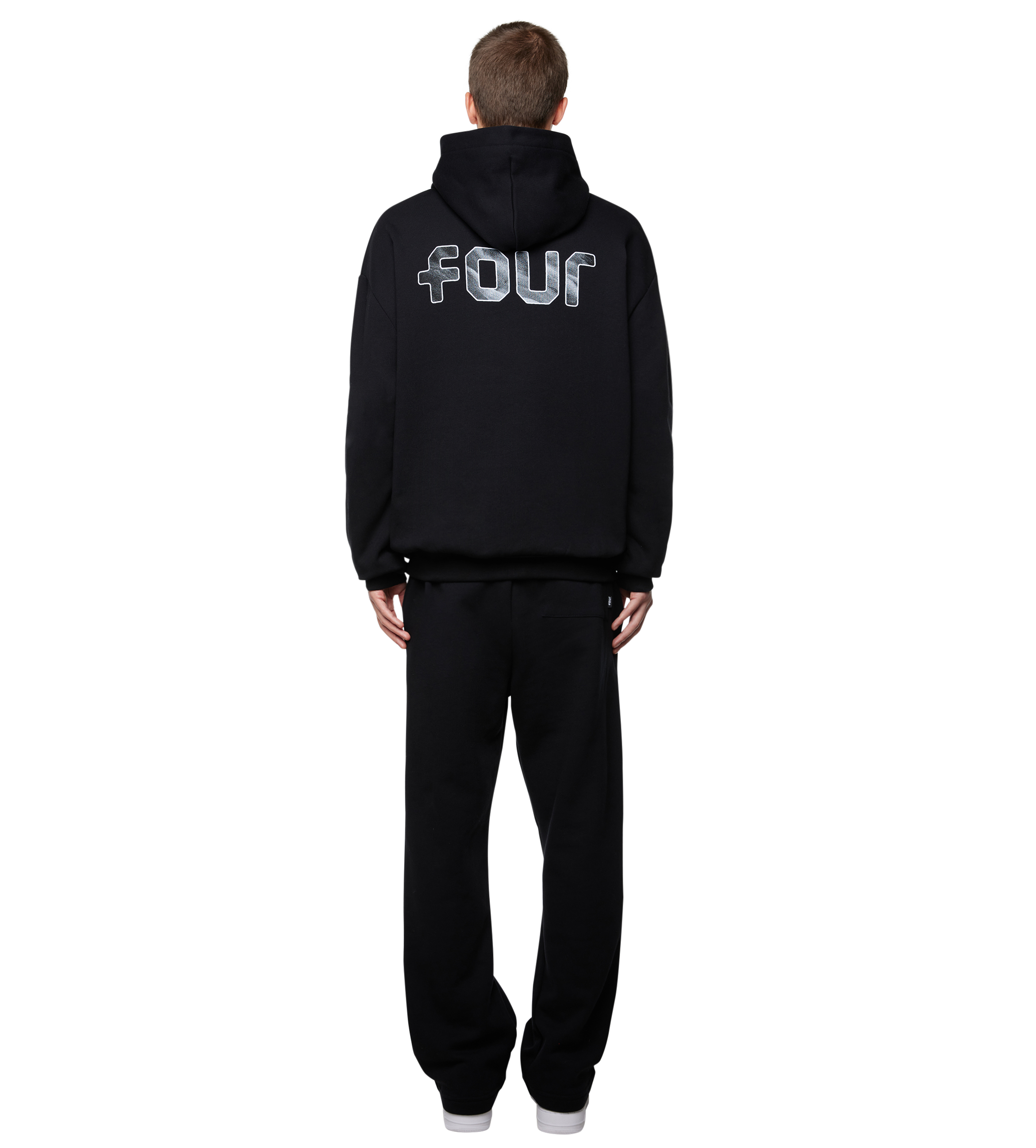 Outline Logo Hoodie Black