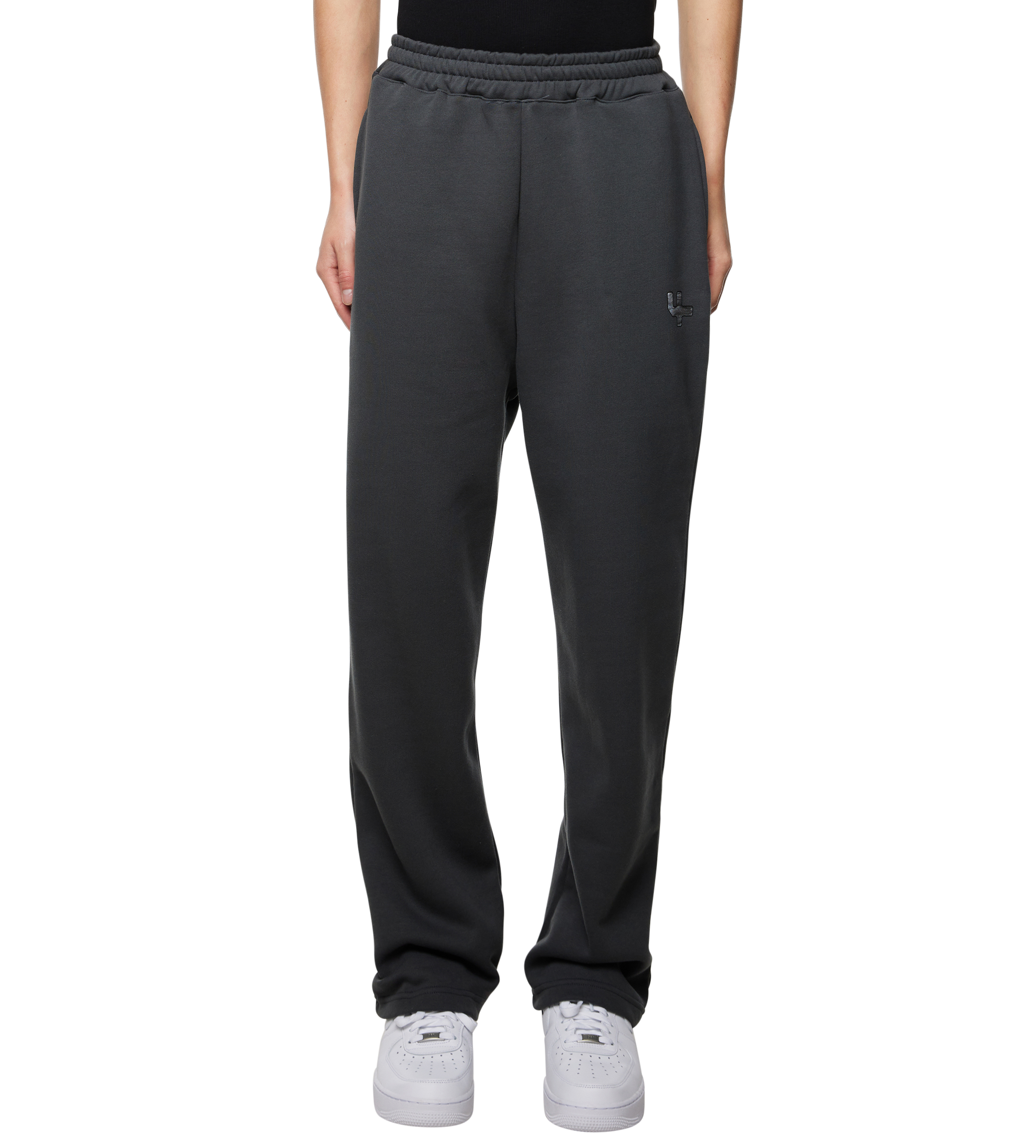 Outline Logo Straight Leg Pants Black Sand