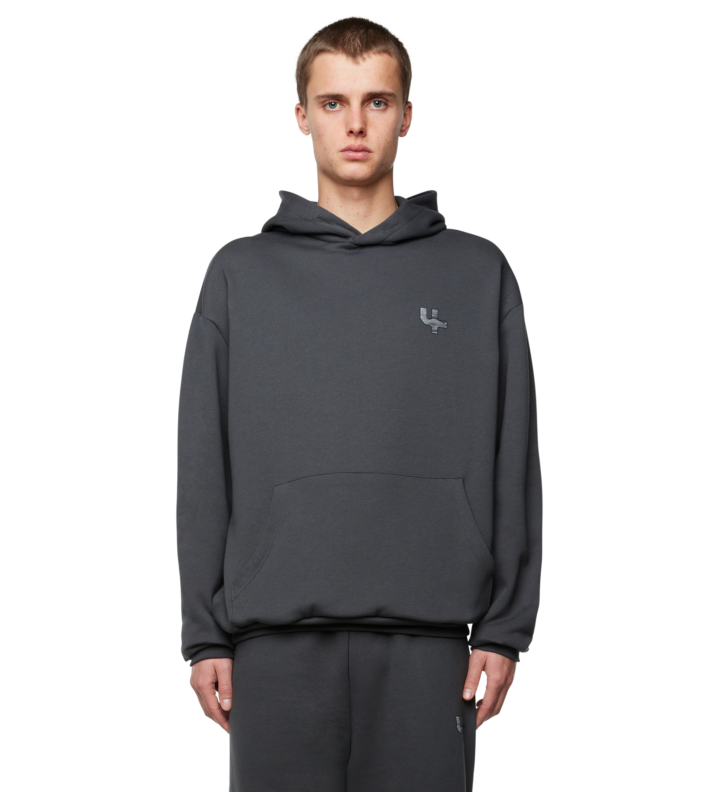 Outline Logo Hoodie Black Sand