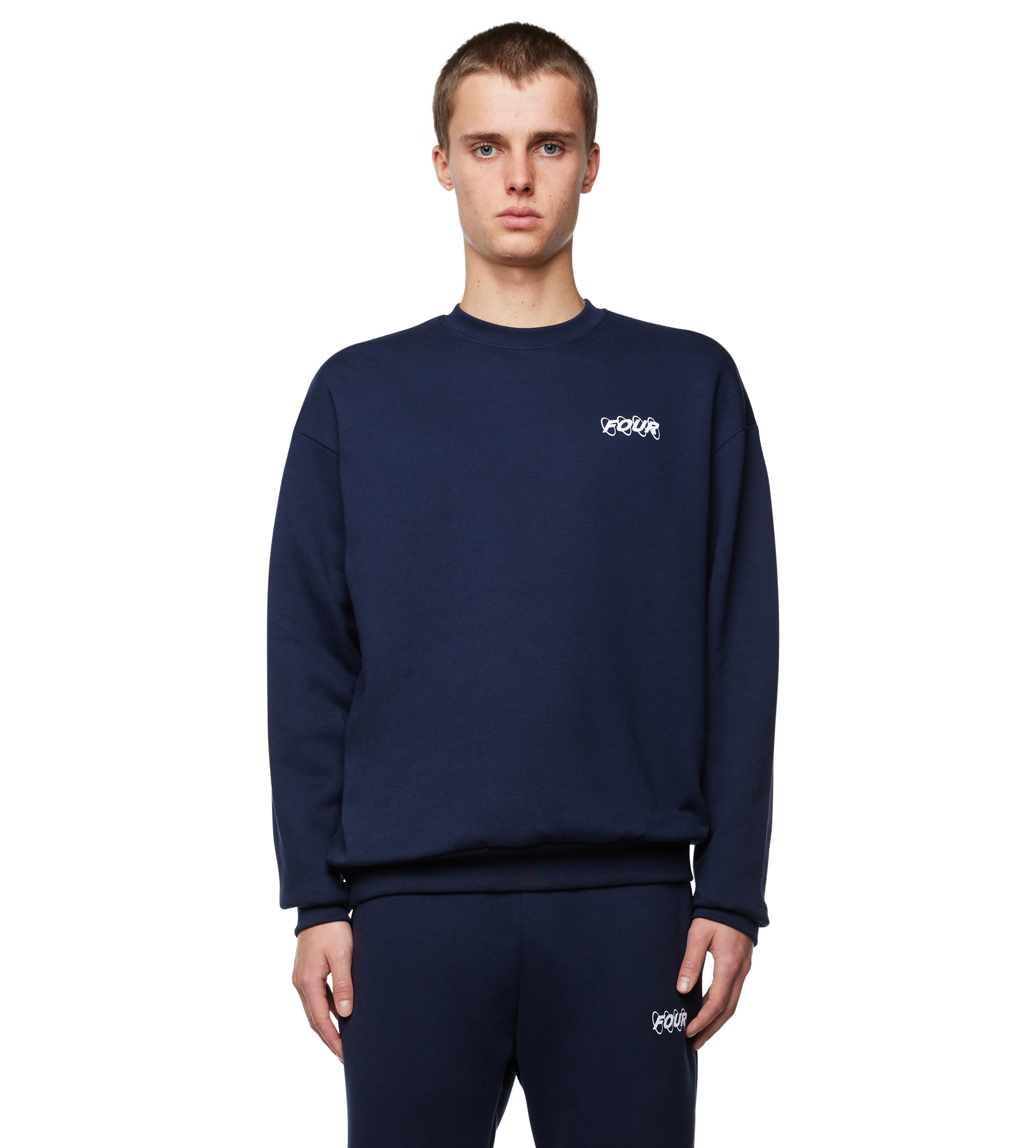 Circles Logo Crewneck Marine Blue