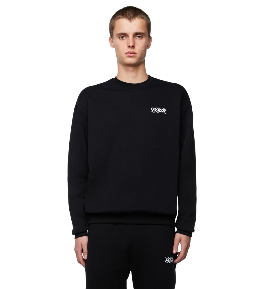 Circles Logo Crewneck Black