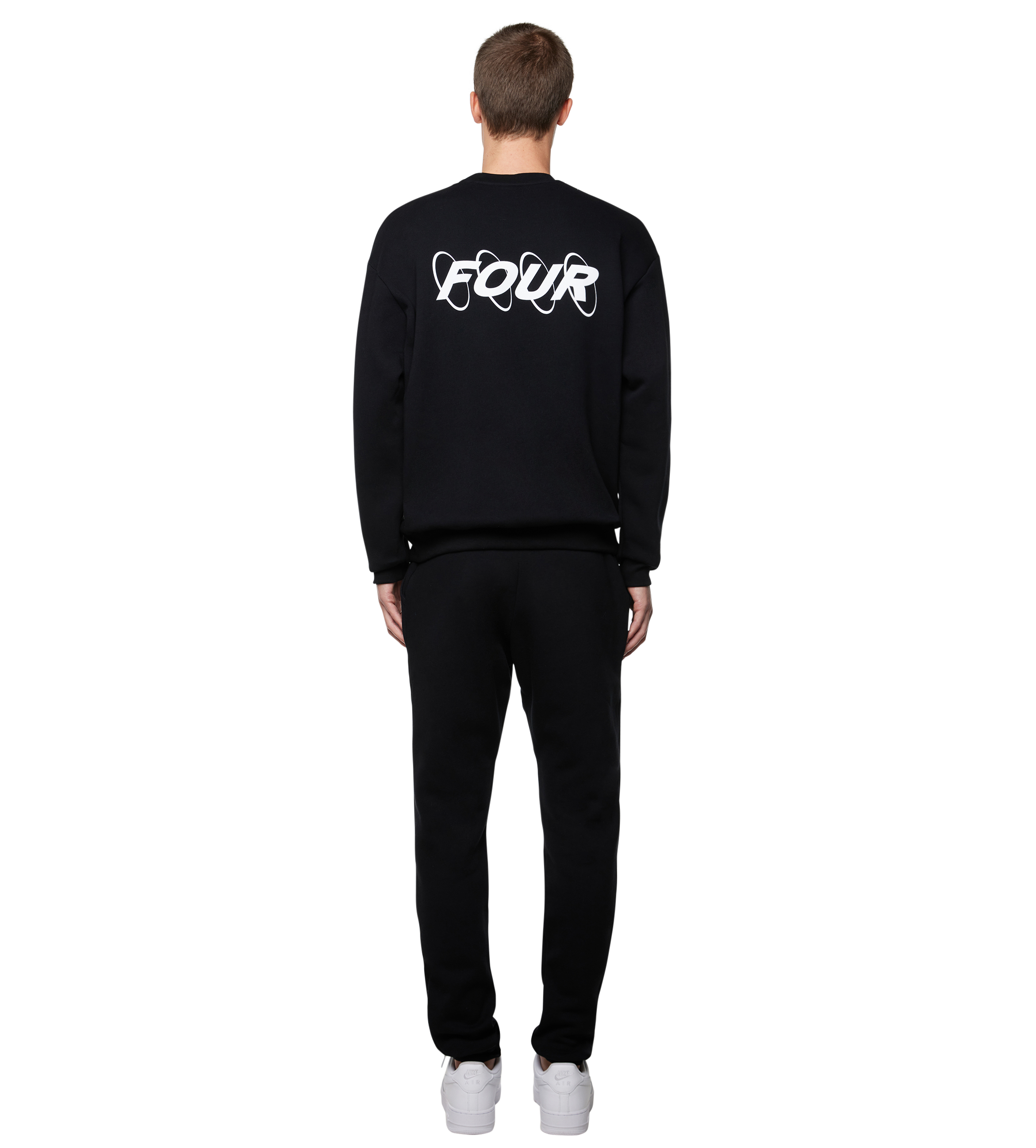 Circles Logo Crewneck Black