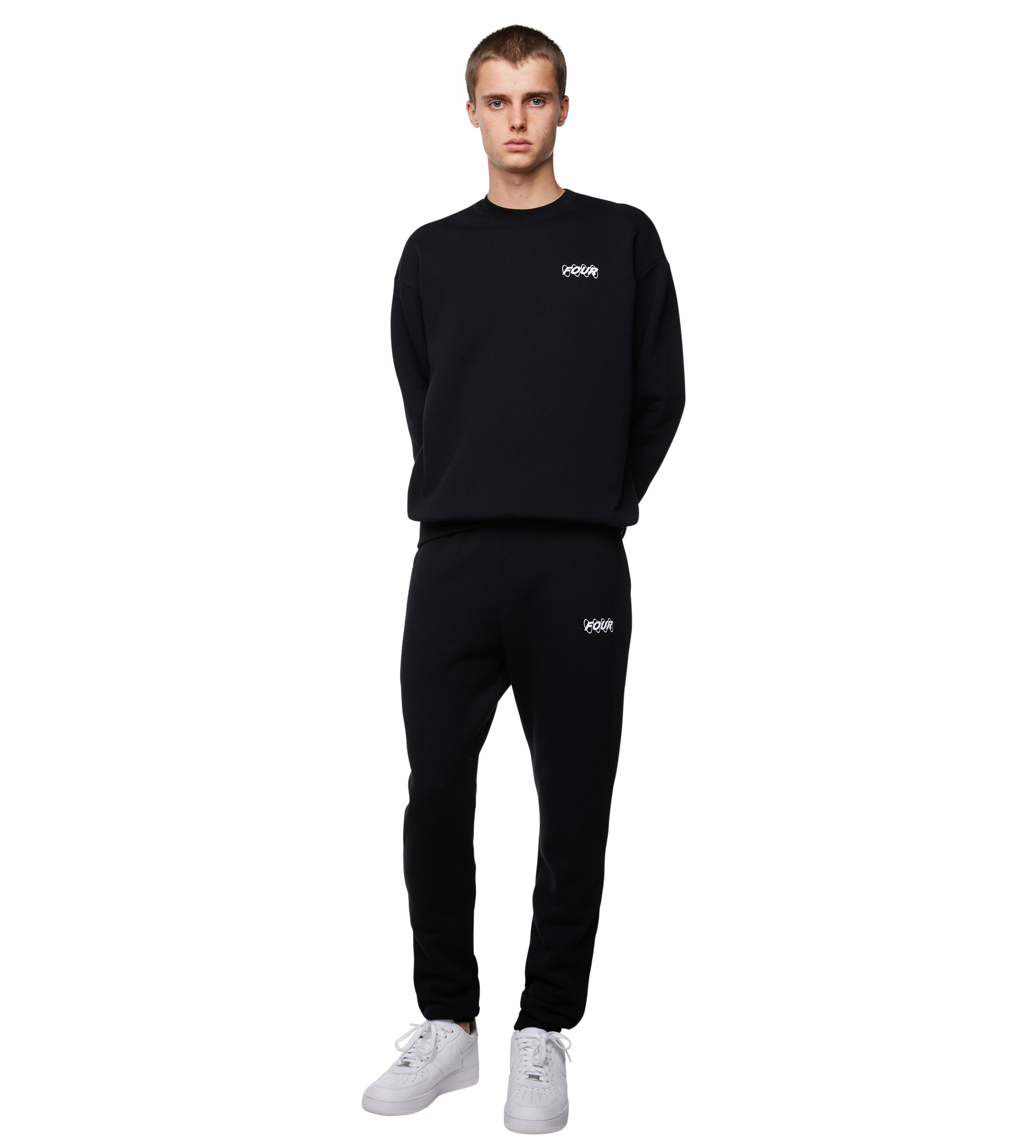 Circles Logo Crewneck Black