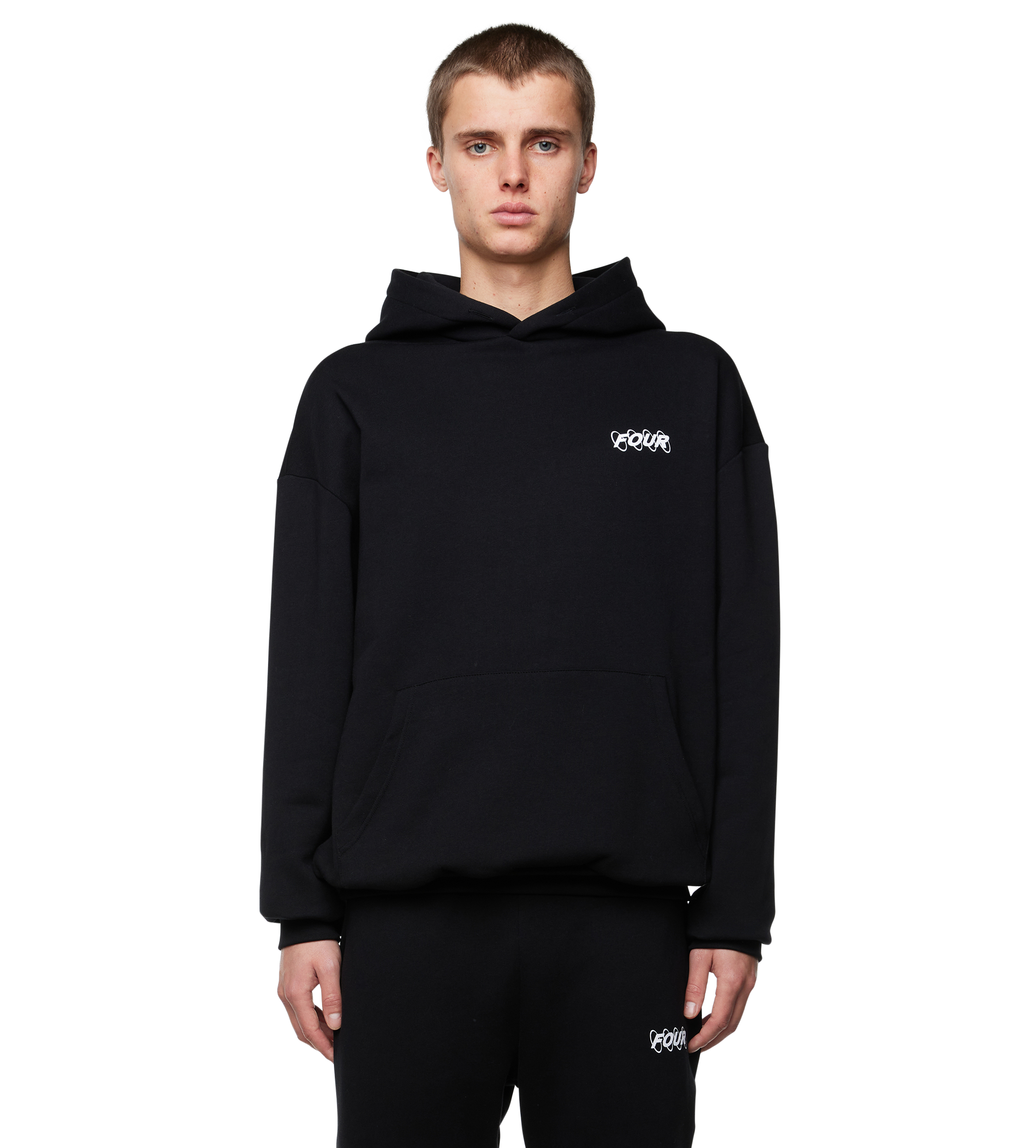 Circles Logo Hoodie Black