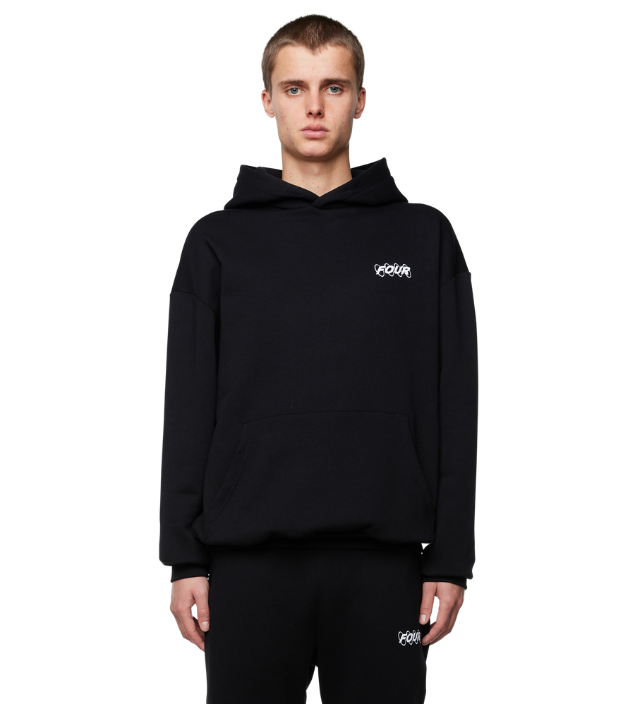 Circles Logo Hoodie Black