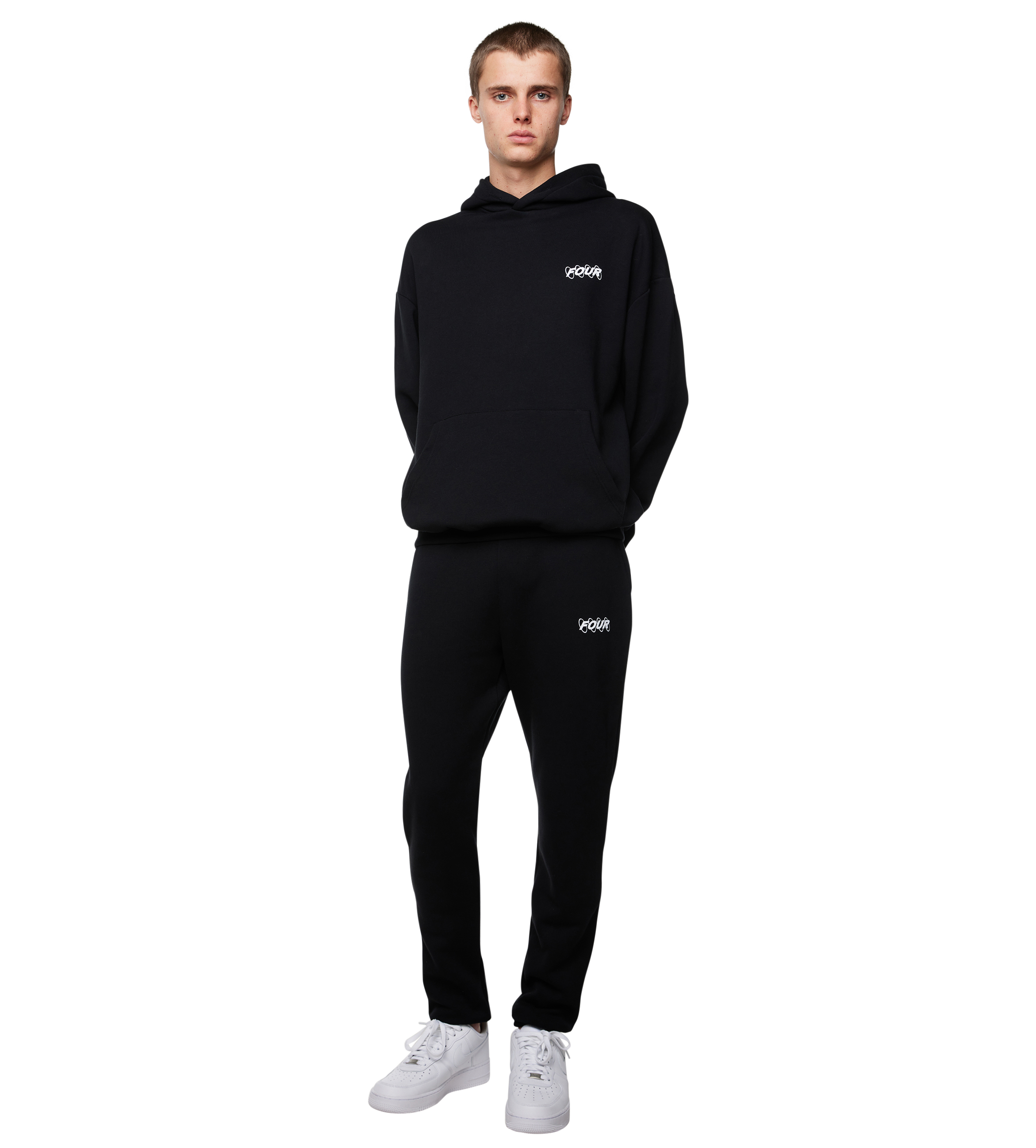 Circles Logo Hoodie Black