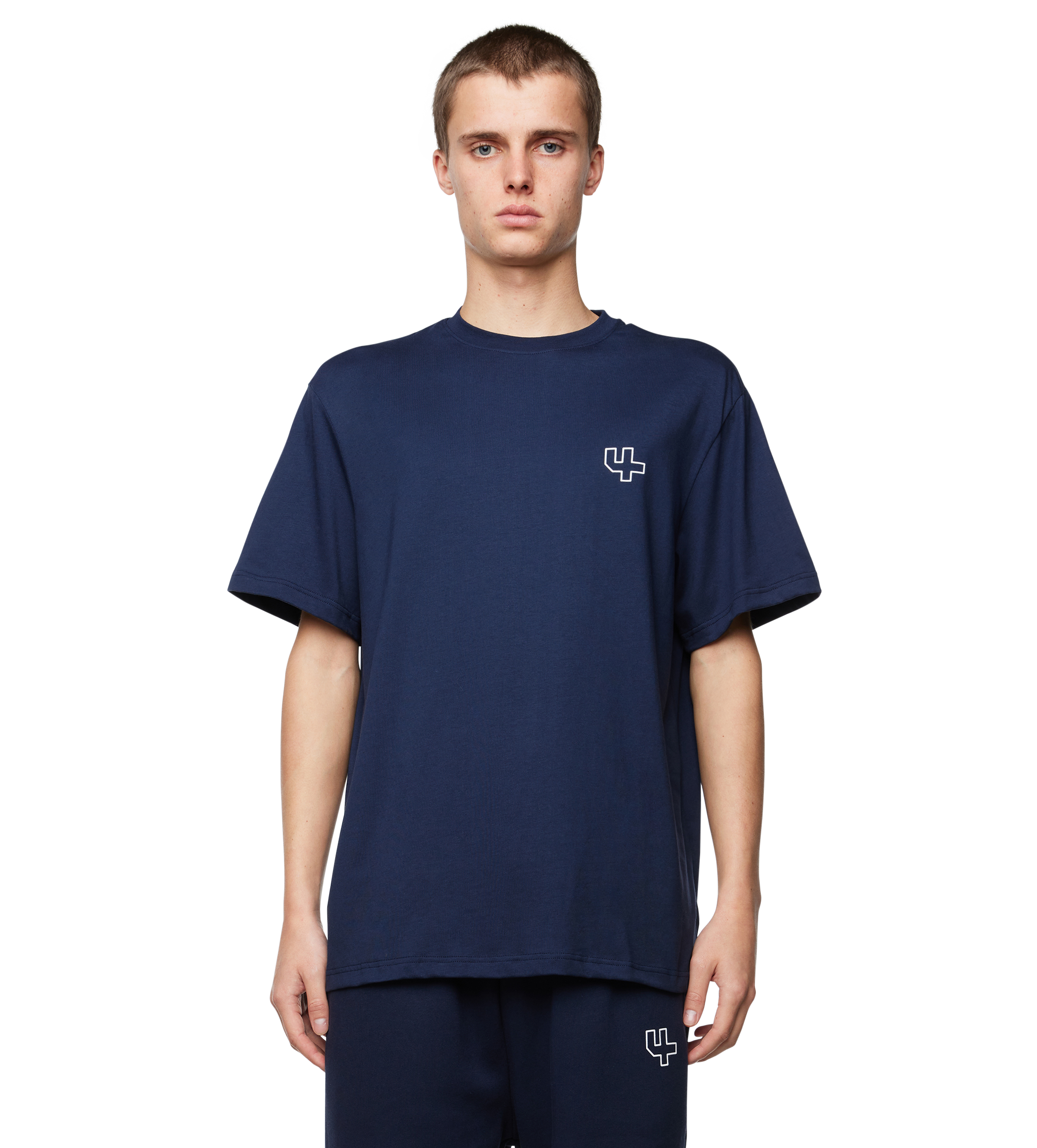 Outline Logo T-shirt Marine Blue