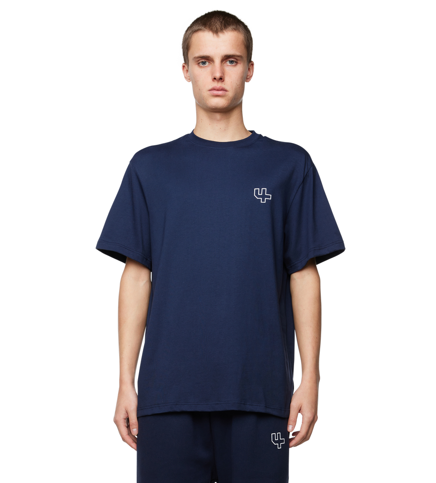 Outline Logo T-shirt Marine Blue