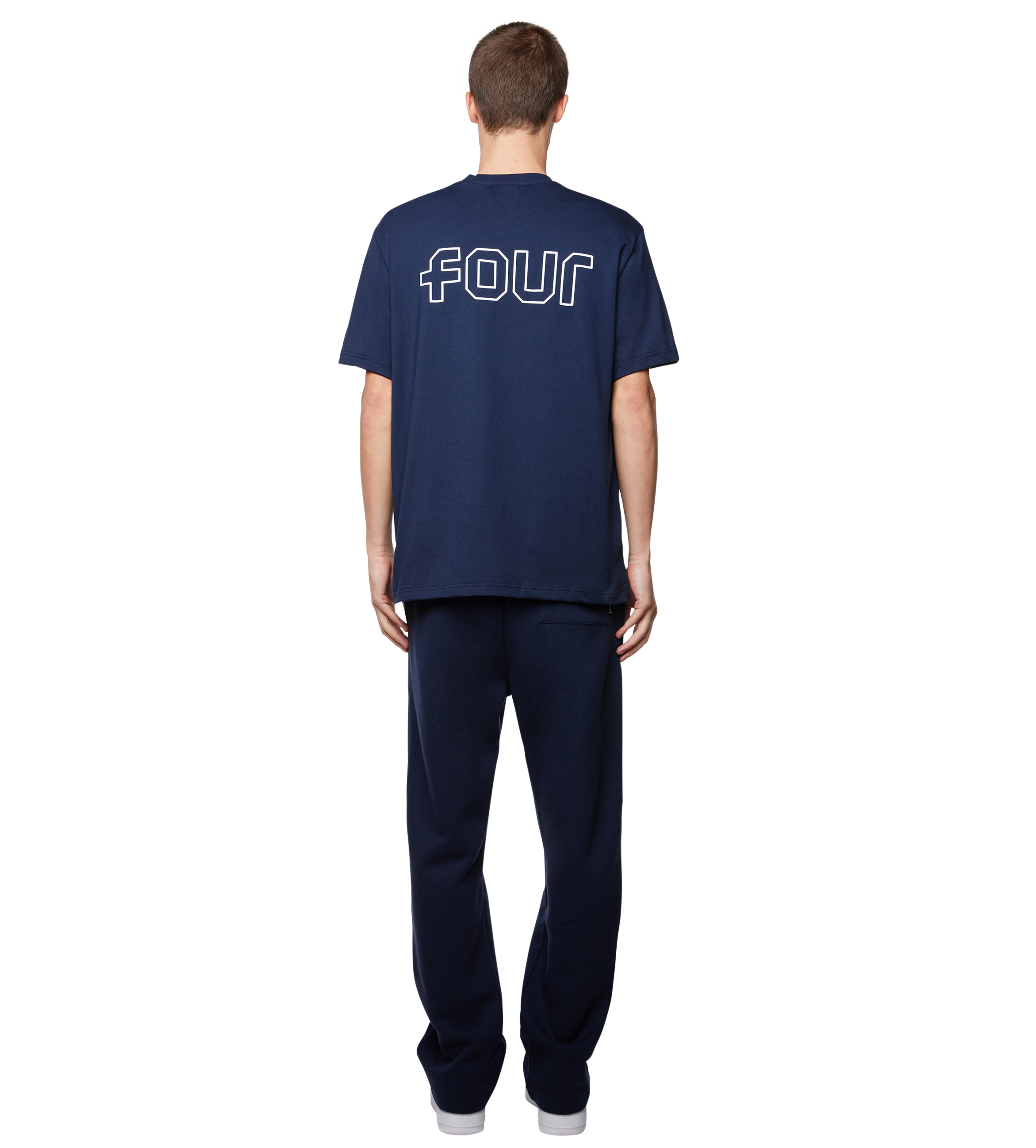 Outline Logo T-shirt Marine Blue