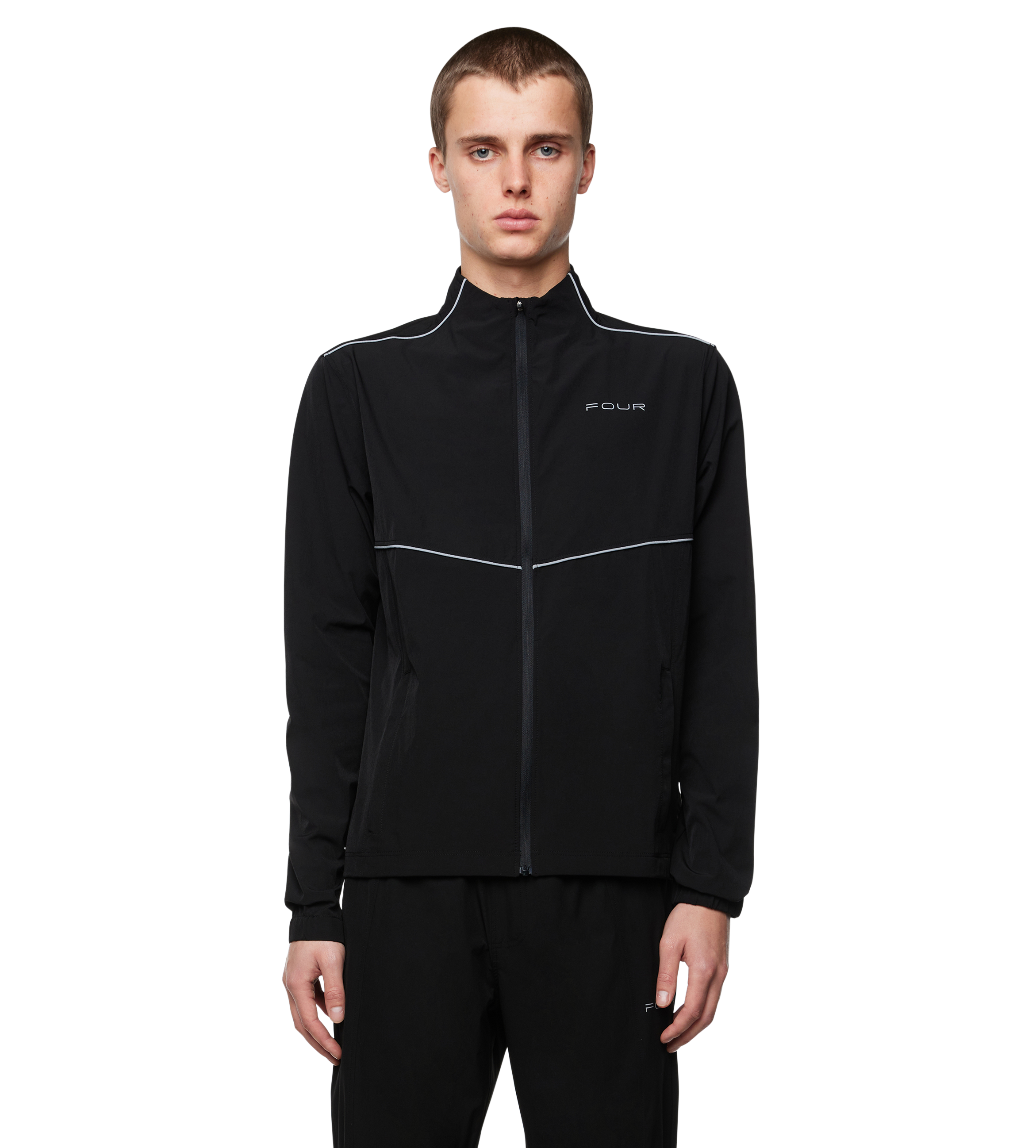 Sportswear Reflective Track Jacket Black