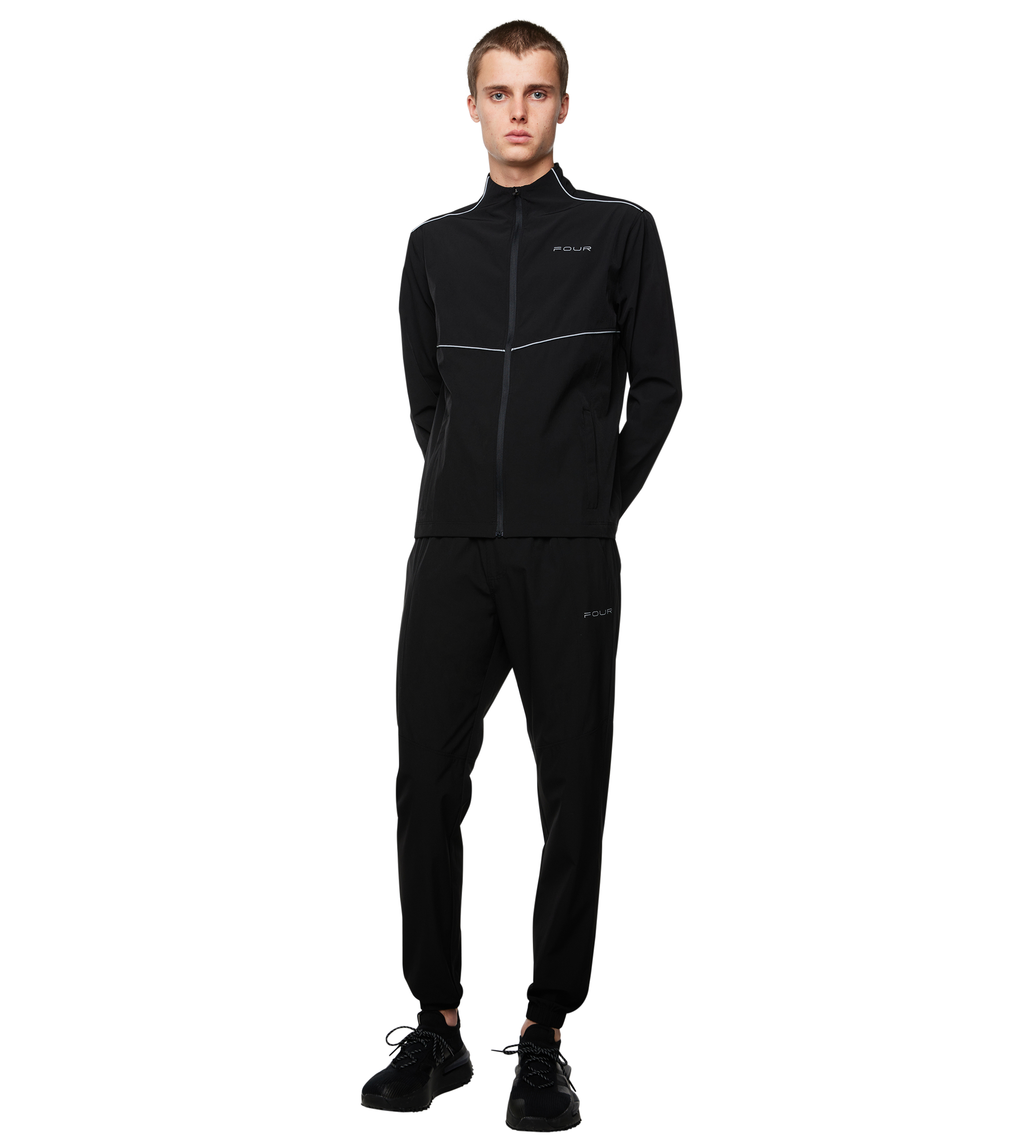 Sportswear Reflective Track Jacket Black