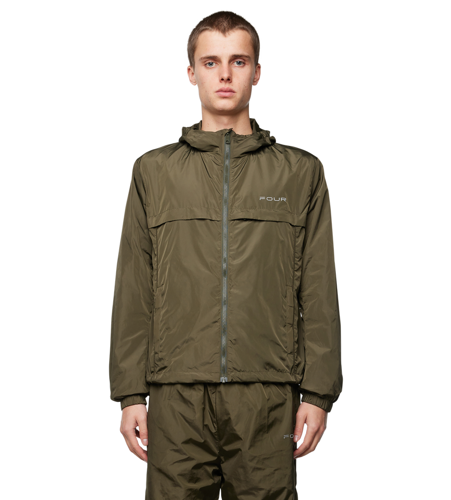 Sport Windbreaker Nylon Jacket Moss Green