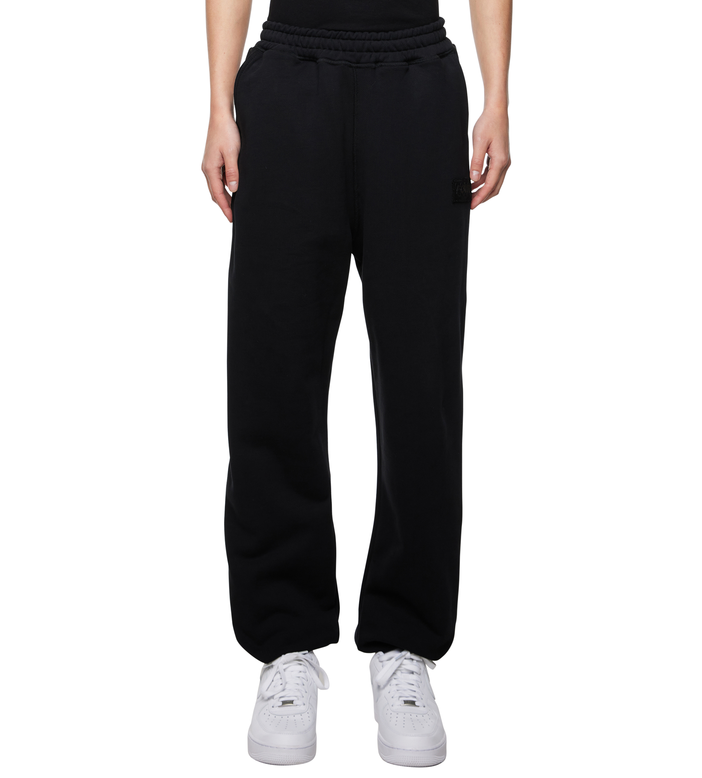 Inside Out Wide Leg Cuffed Pants Black