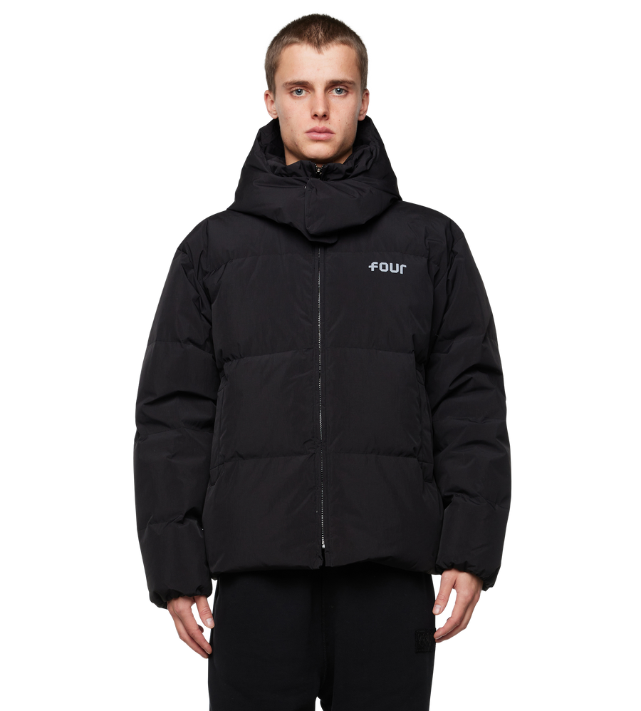 Logo Puffer Jacket Black