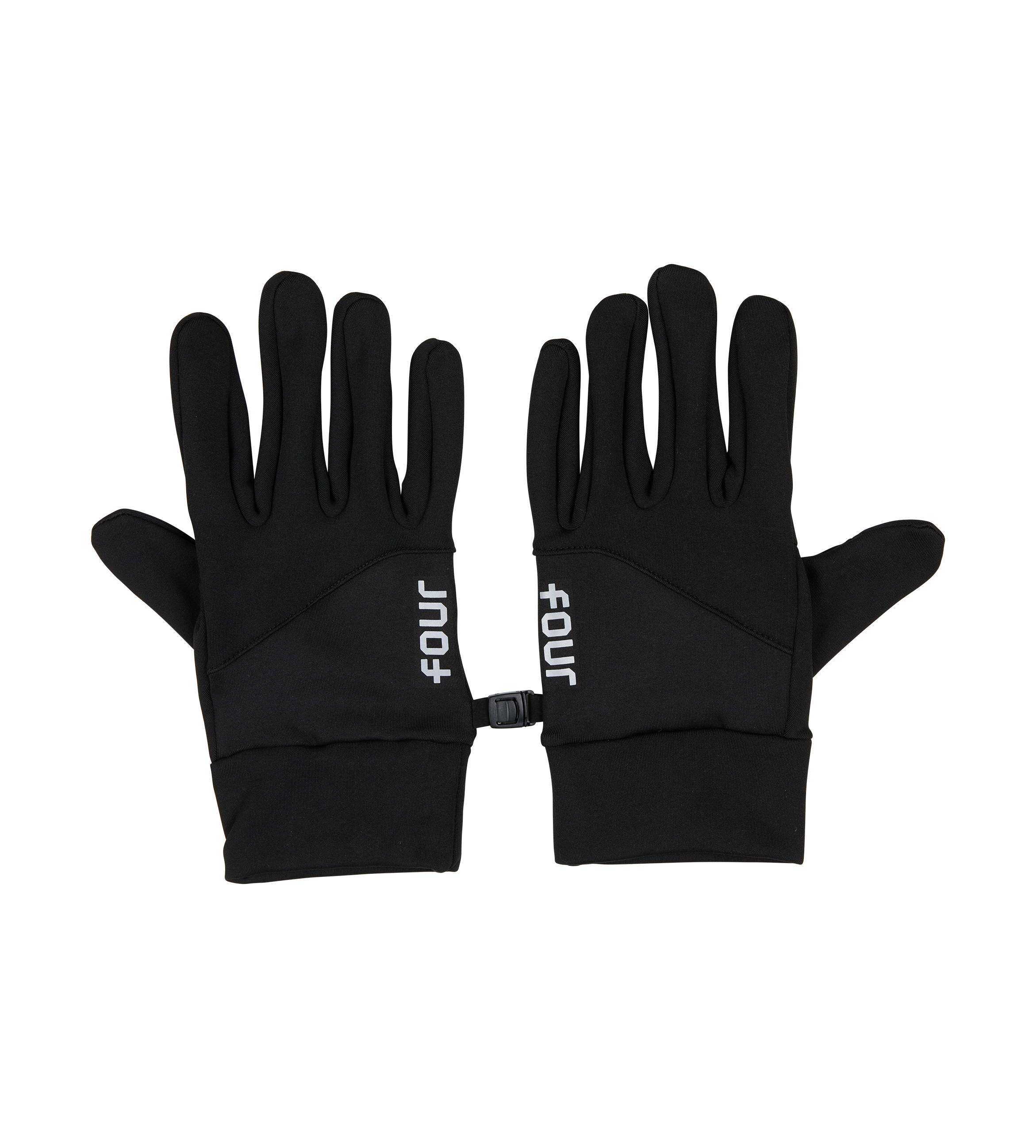 Logo Reflective Gloves Black