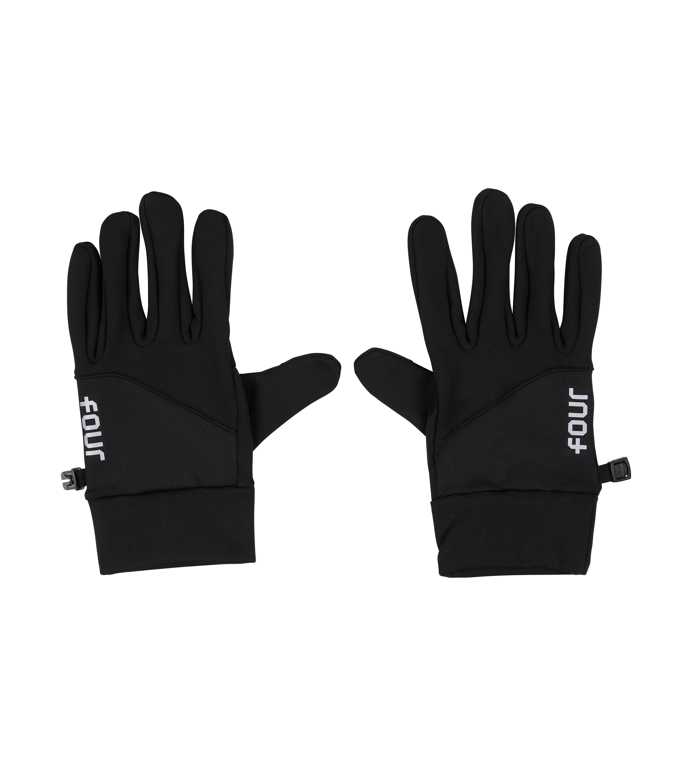 Logo Reflective Gloves Black