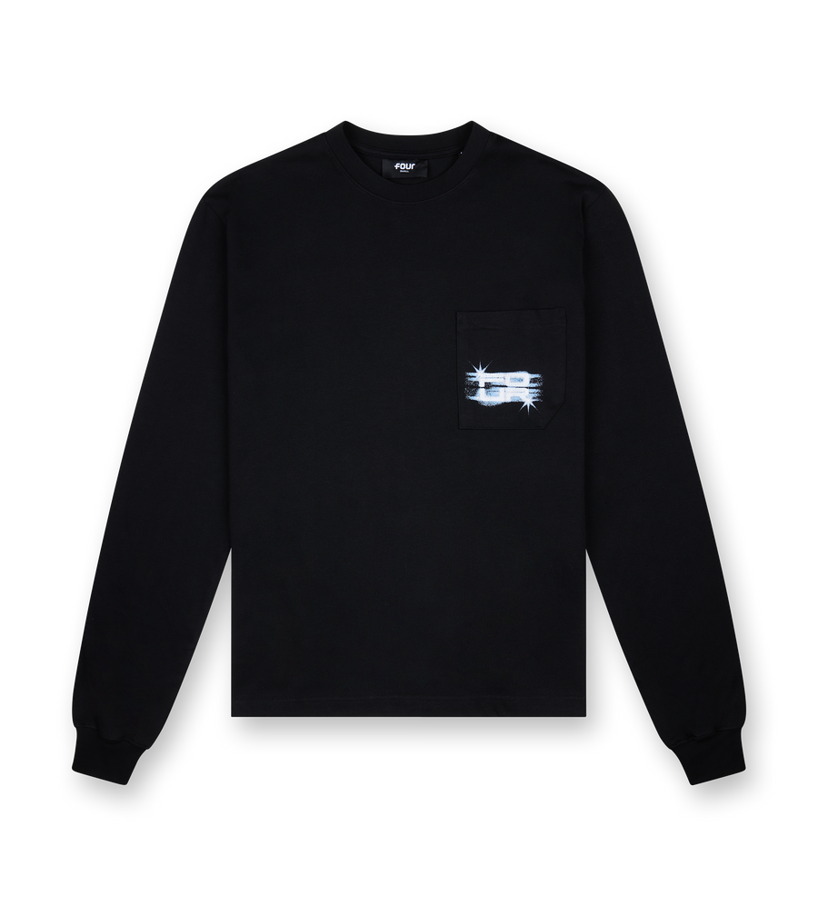 Moonwalker Long Sleeve Pocket T-shirt Black