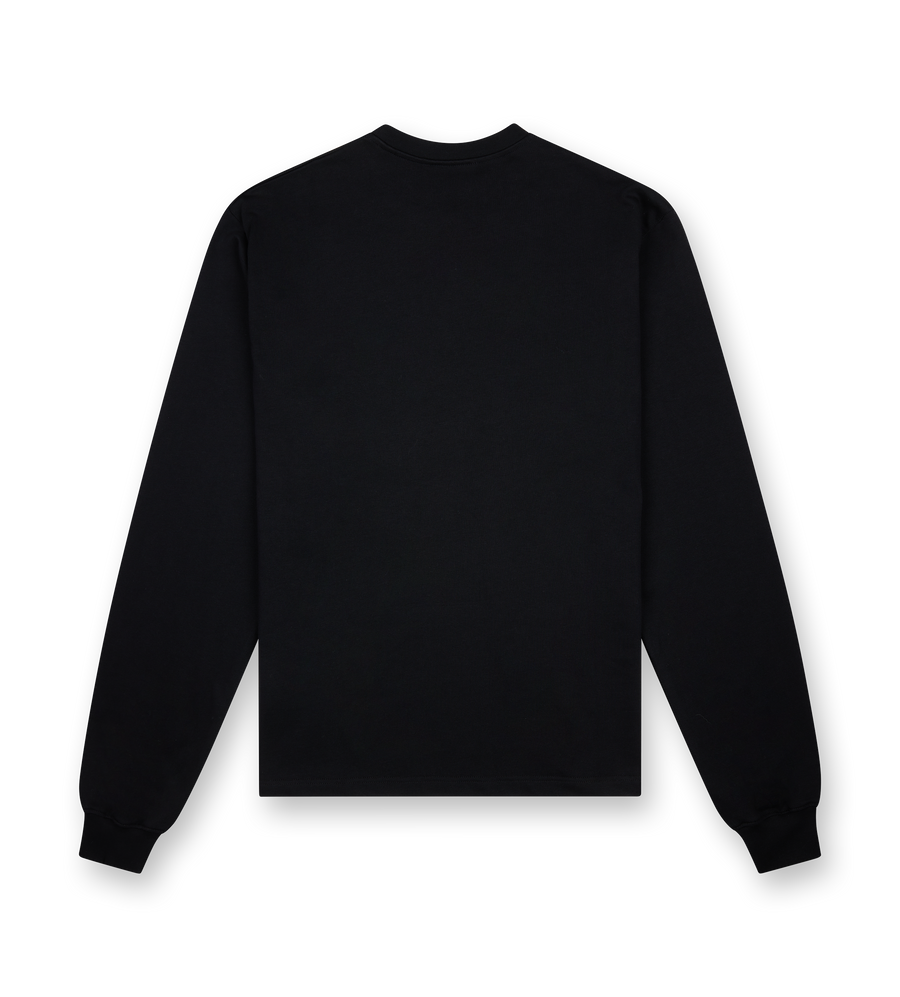 Logo Long Sleeve Pocket T-shirt Black