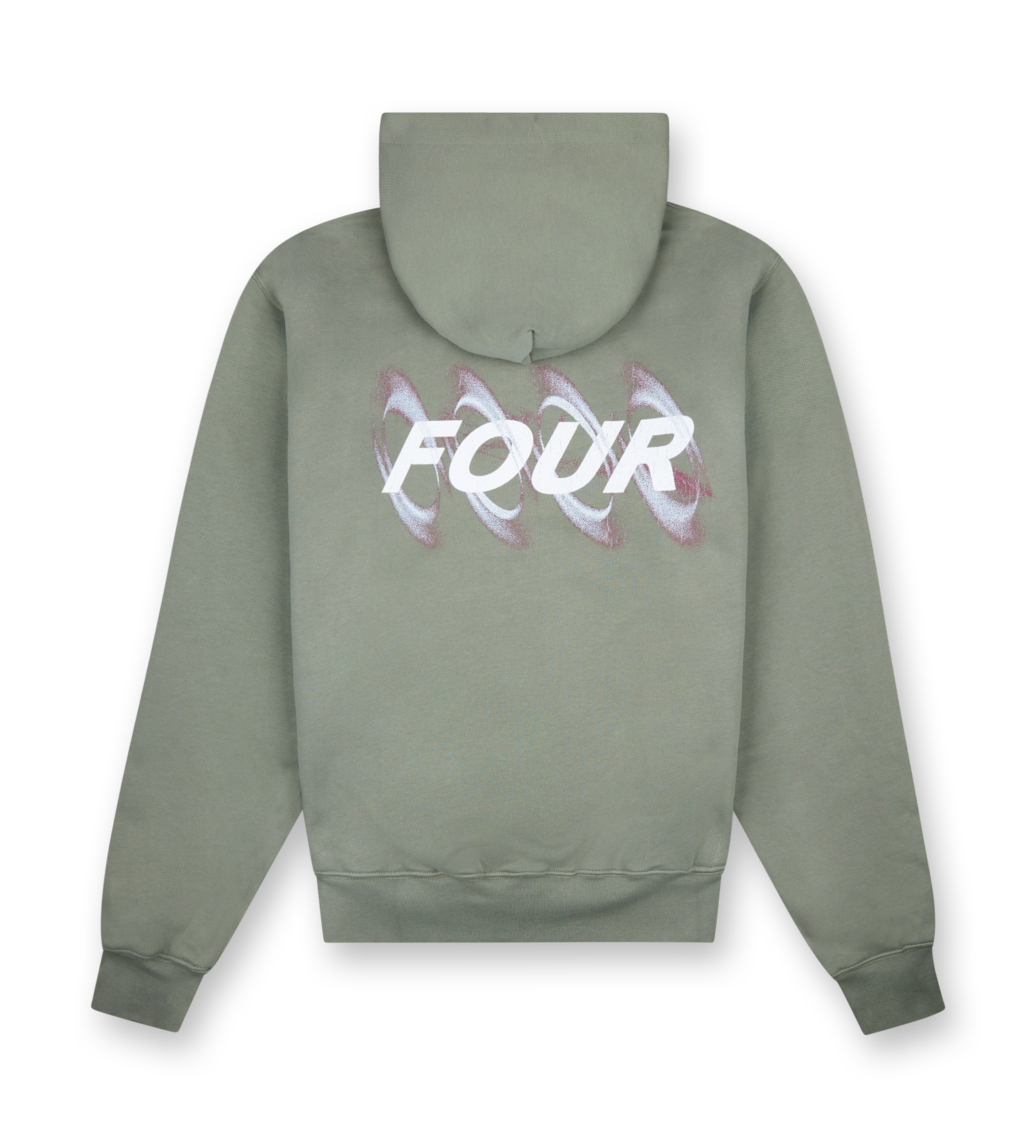 Blurry Circles Double Layered Hoodie Agave Green