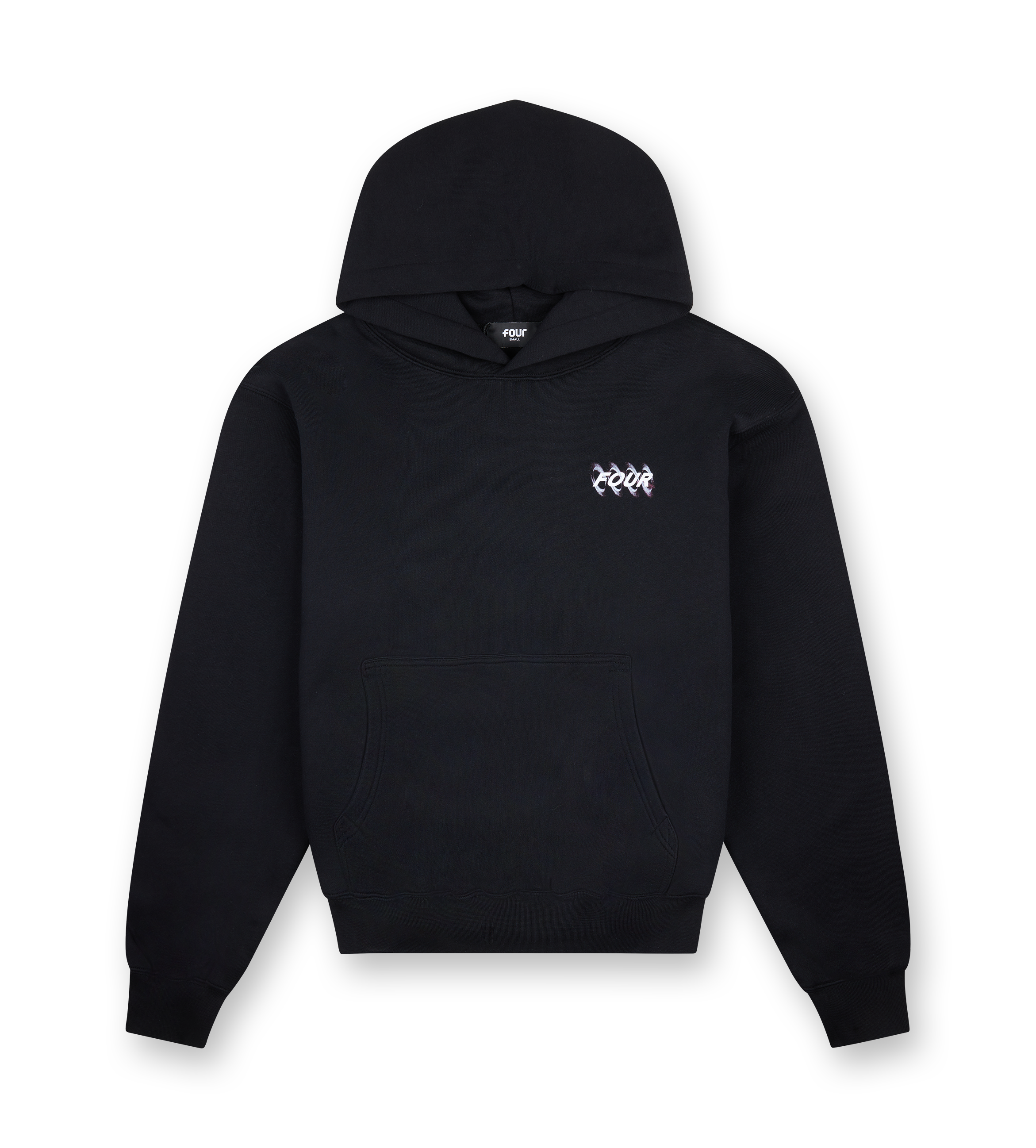 Blurry Circles Double Layered Hoodie Black