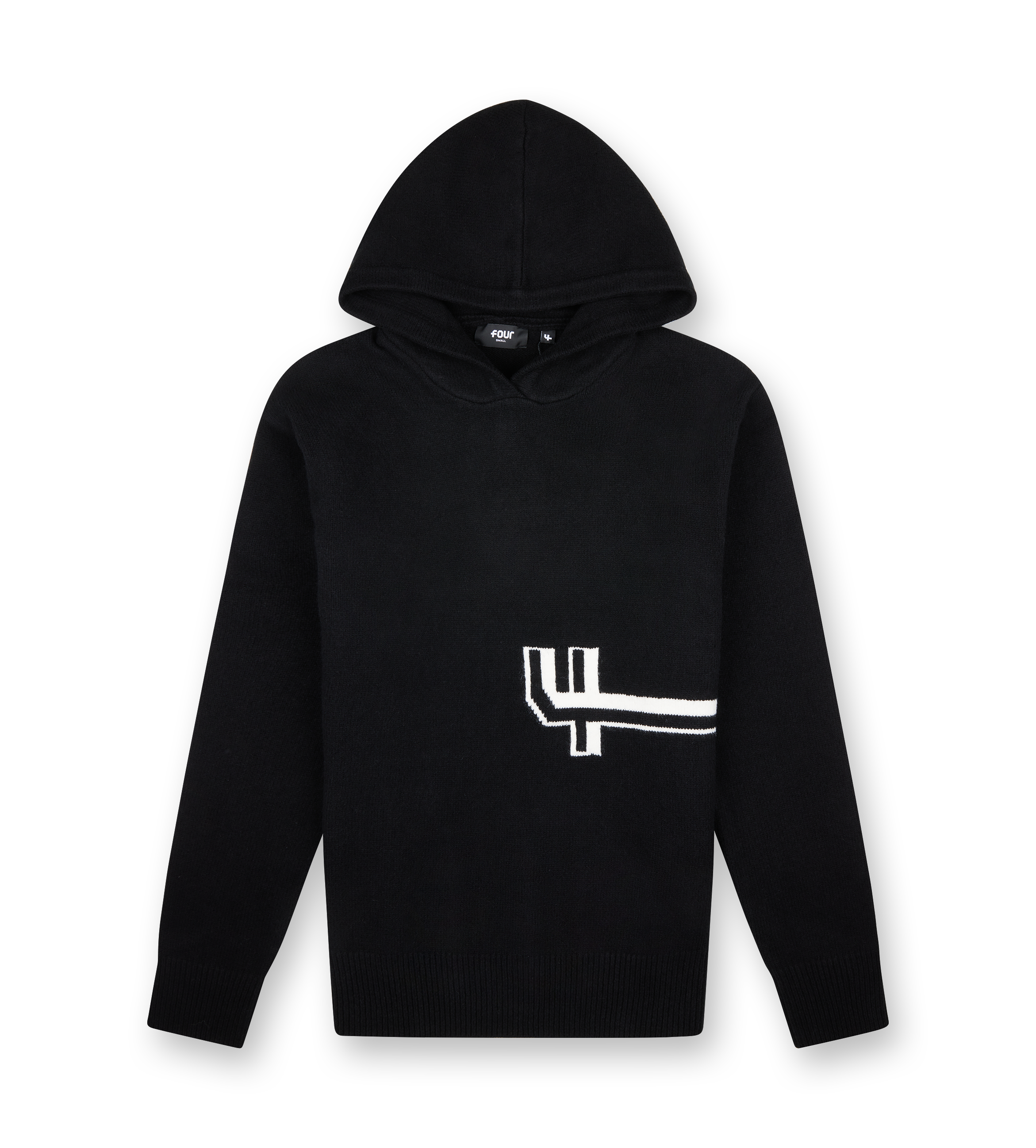 Knitted Hoodie Black