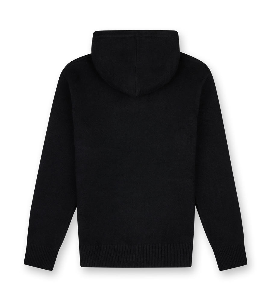 Knitted Hoodie Black