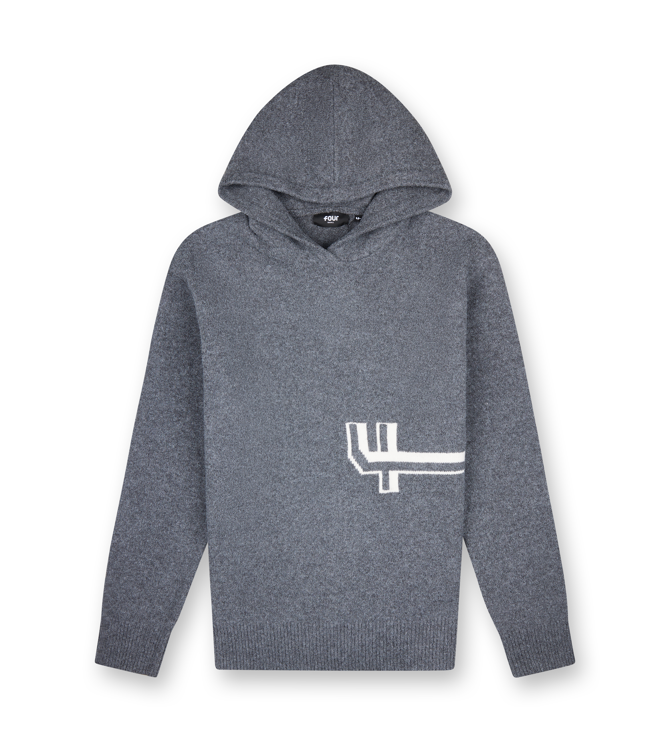 Knitted Hoodie Dark Grey